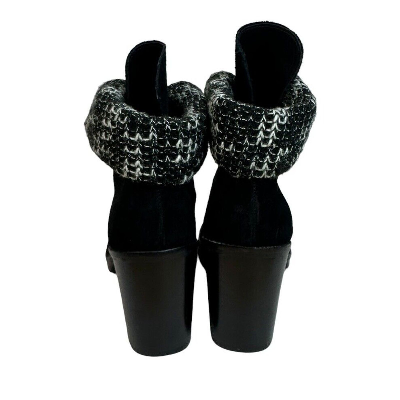 Chinese Laundry Chinese Laundry Marvel Black Suede Ankle Boot Knit Cuff 8.5 Size US 8.5 / IT 38.5 - 7 Thumbnail