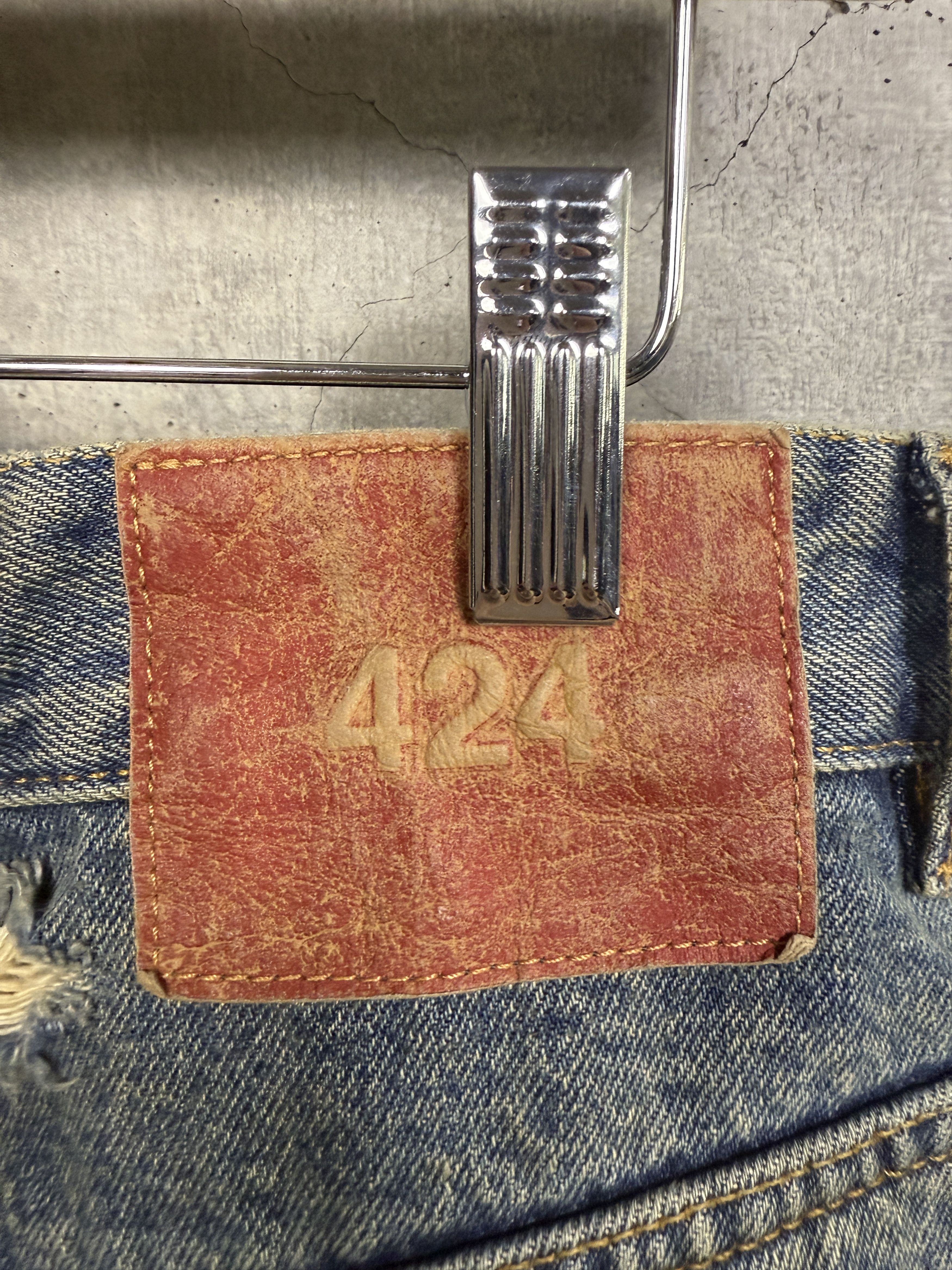 424 424 Big Daddy Ripped Denim Jeans Size US 40 / EU 56 - 8 Thumbnail