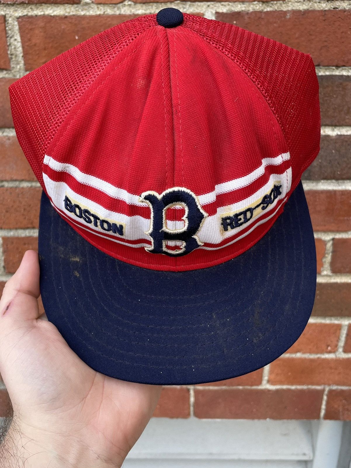 Vintage 80s Boston Red Sox MLB AJD Snapback Logo Hat Size ONE SIZE - 2 Thumbnail