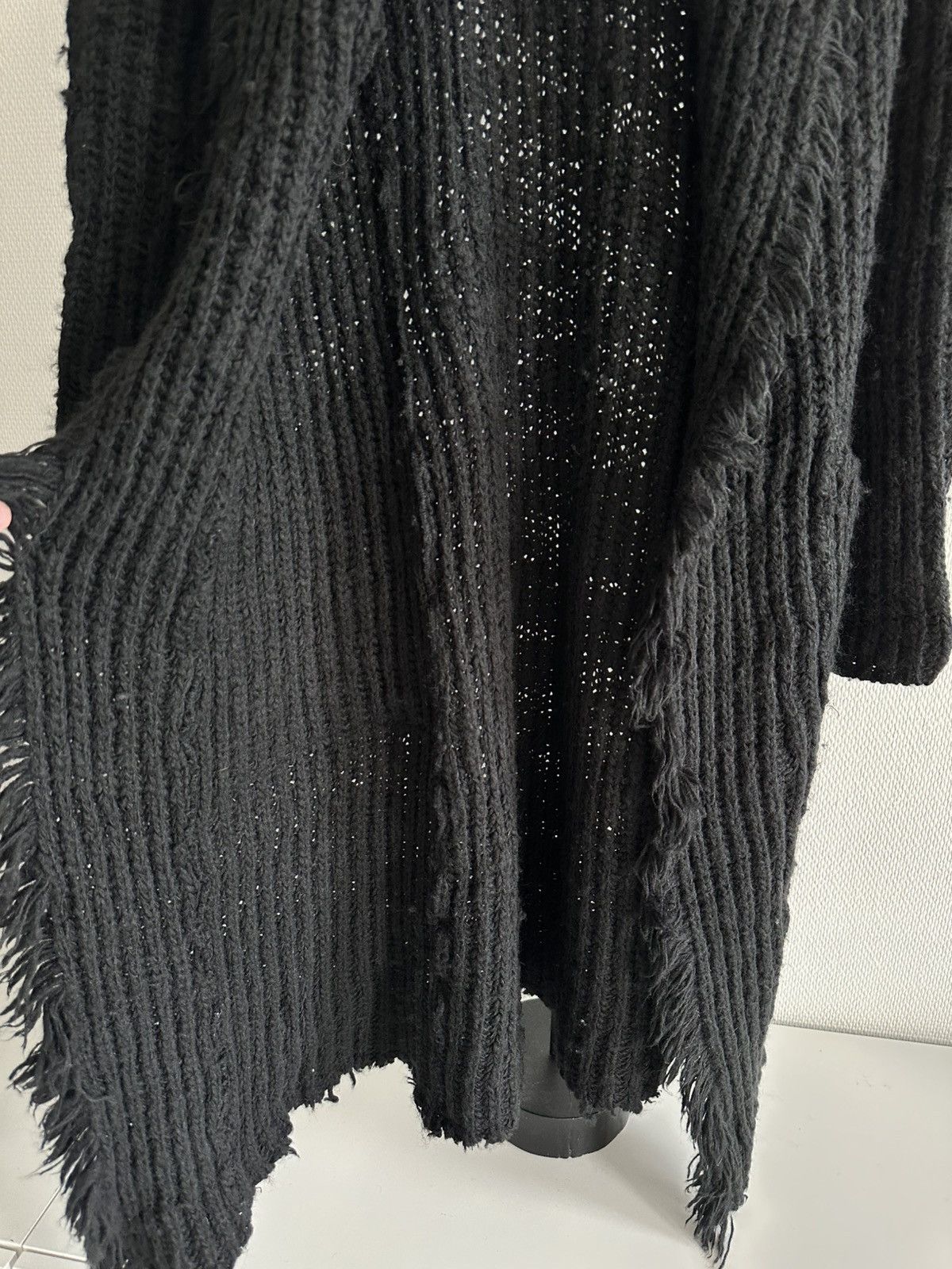 If Six Was Nine If Six Was Nine Maniac Corp Black Wool Open Knit Cardigan Size S / US 4 / IT 40 - 3 Thumbnail