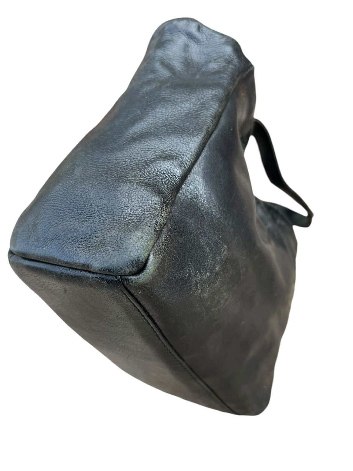 Issey Miyake × Leather × Zucca Vintage Zucca Japan Faded Patina Leather Mini Tote Bag Size ONE SIZE - 17 Thumbnail