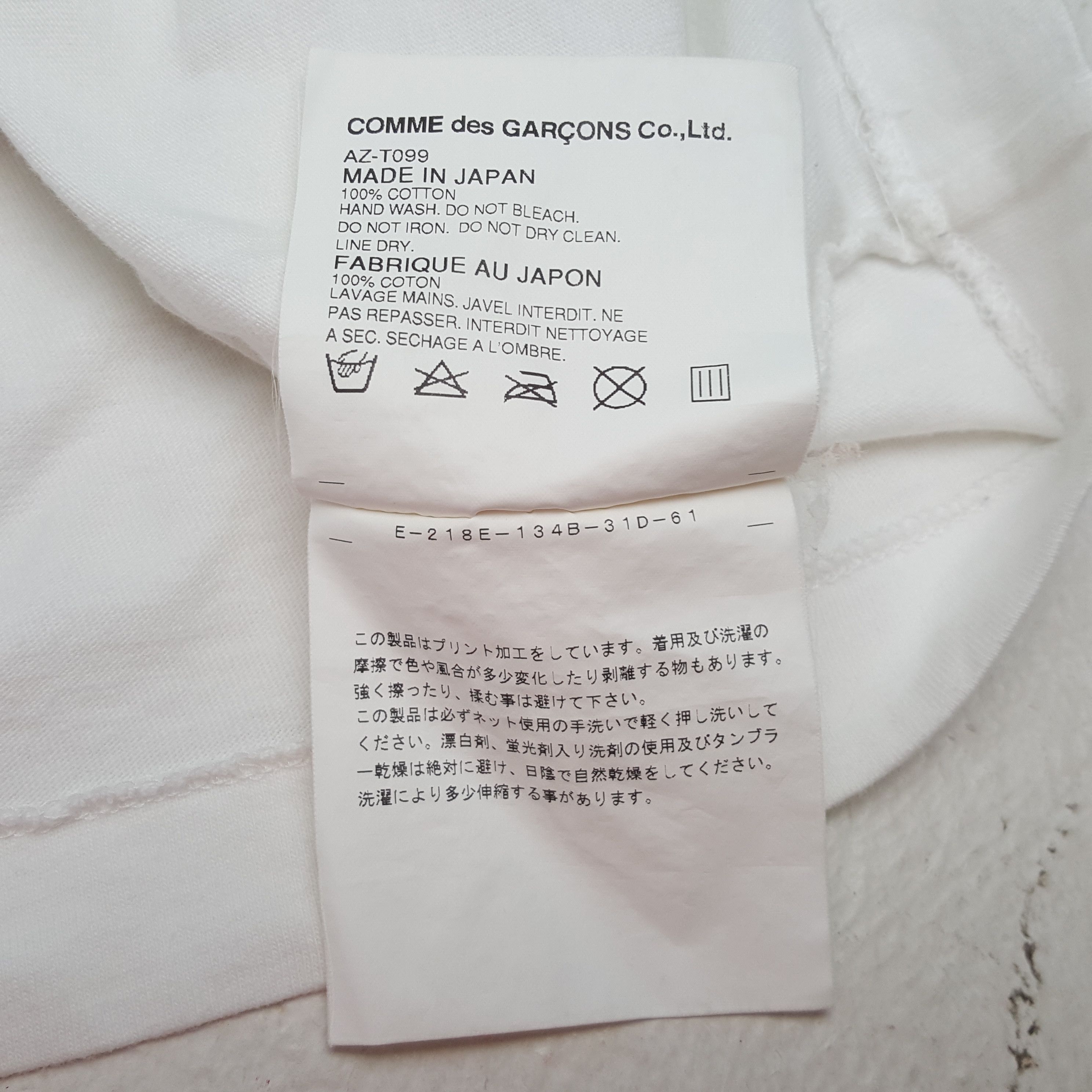 Comme des Garcons Play Comme Des Garcons Japanese Brand Tshirt RR30 Size US S / EU 44-46 / 1 - 9 Thumbnail
