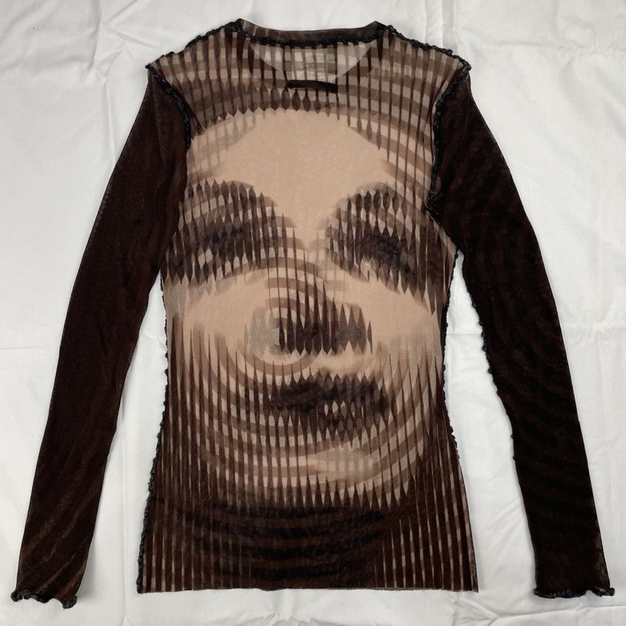 Jean Paul Gaultier AW2001 Jean Paul Gaultier Garbo/Dietrich Mesh Top Vintage Size US M / EU 48-50 / 2 - 2 Thumbnail