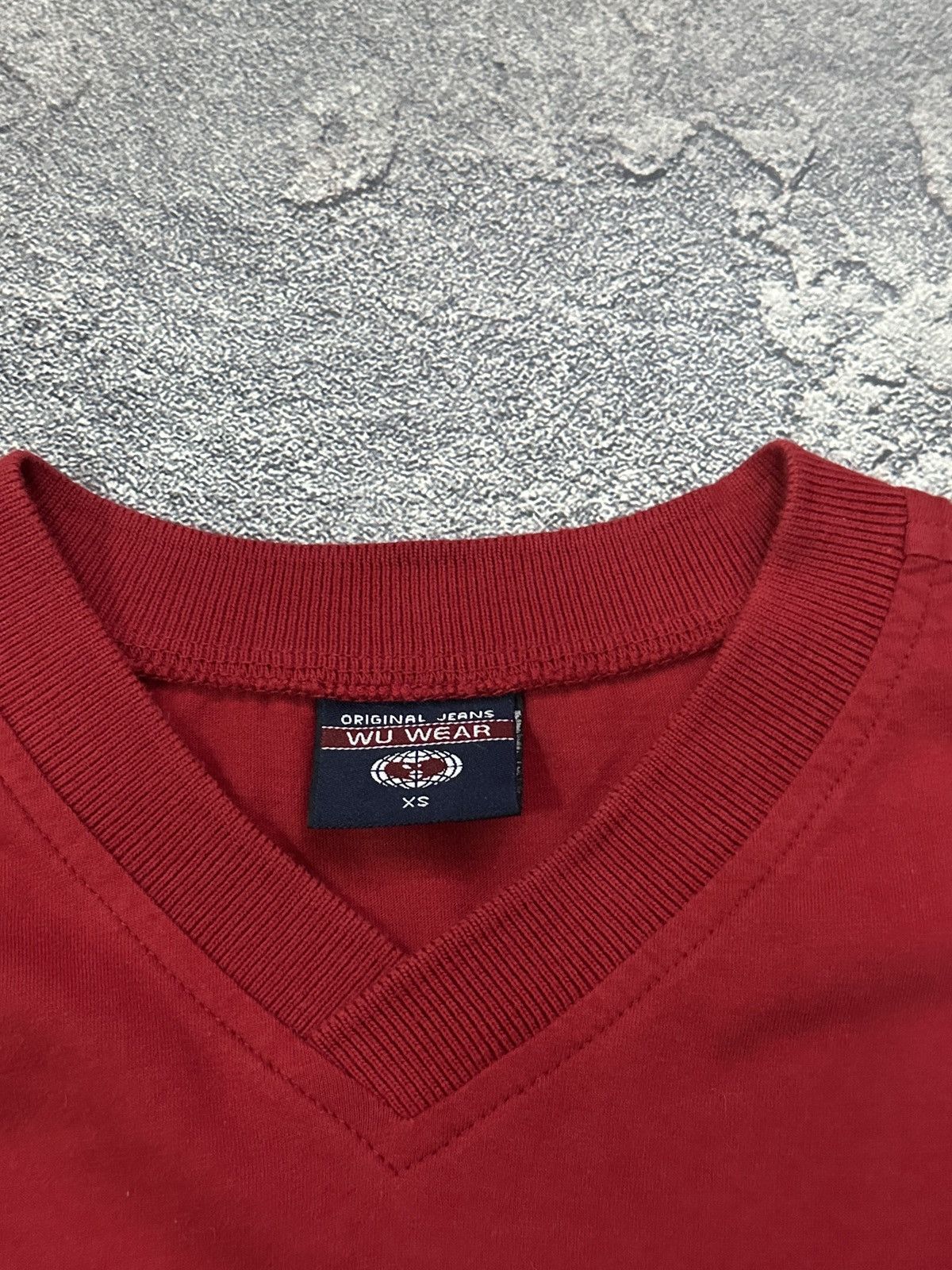 Wu-Tang Clan Vintage 90’s Wu-Wear Shaolin Dragon V-Neck T-Shirt Red L Size US XS / EU 42 / 0 - 3 Thumbnail