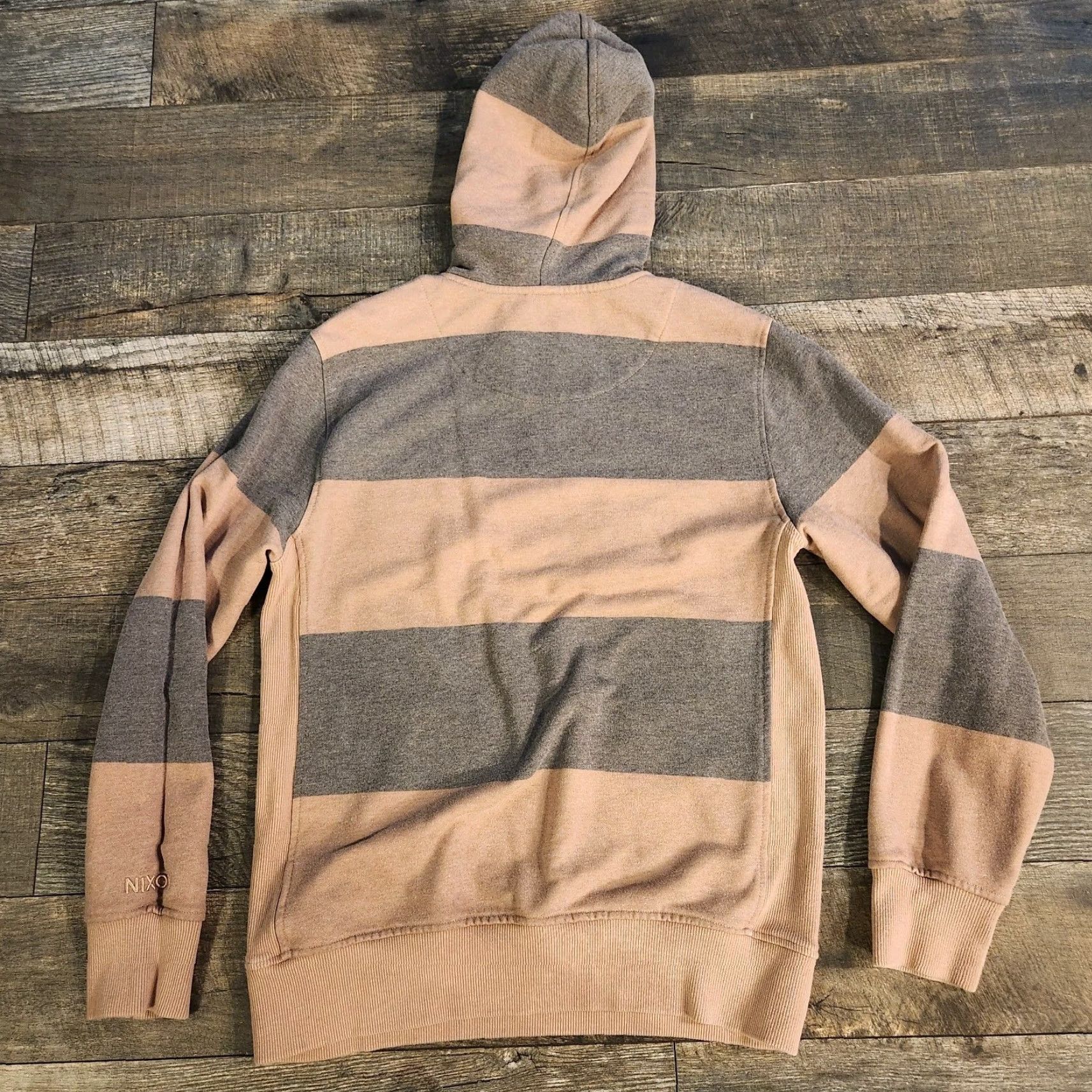 Nixon Nixon Hoodie Mens Small Pullover Sweatshirt Striped Gray Brown Mens Size US S / EU 44-46 / 1 - 7 Thumbnail