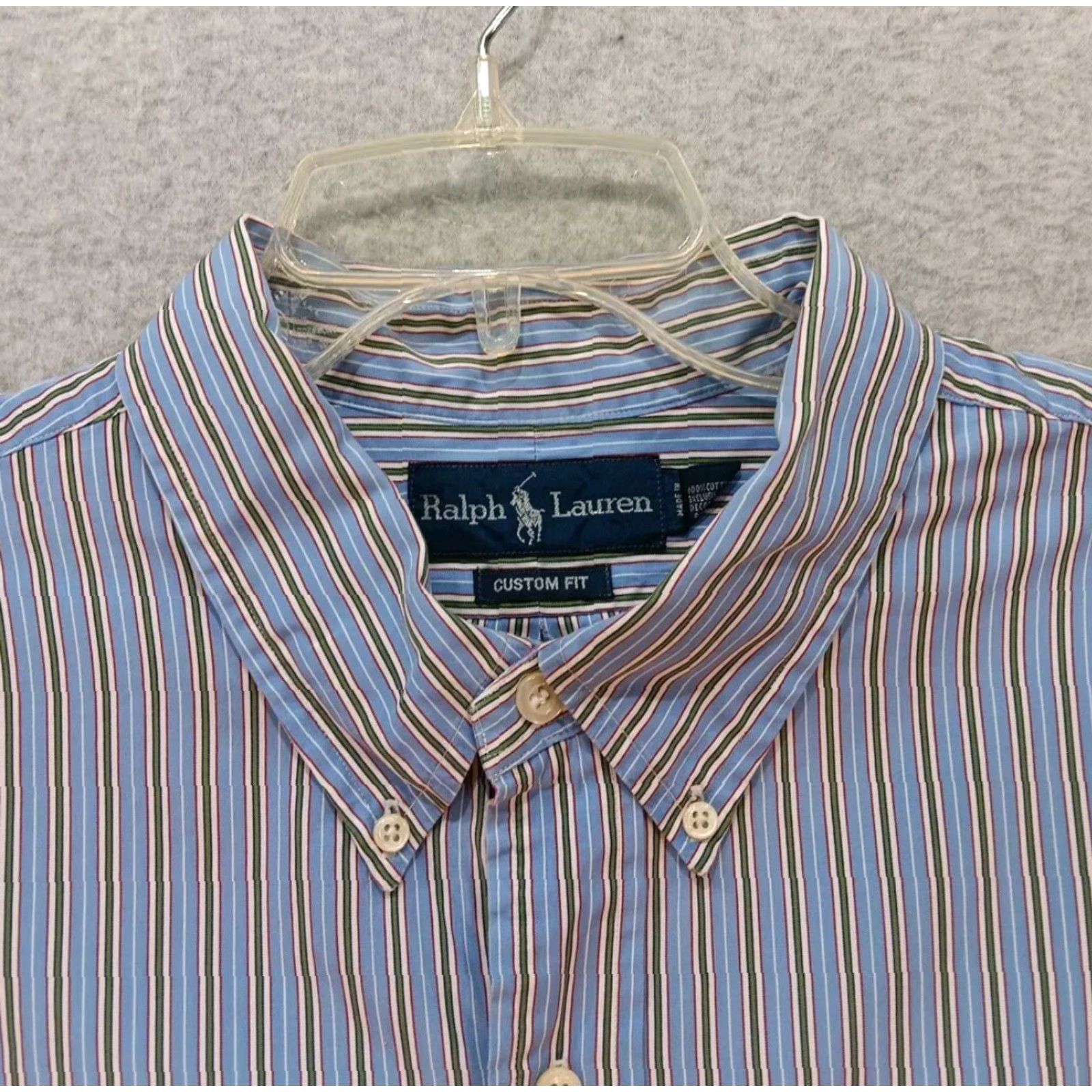 Ralph Lauren Ralph Lauren Custom Fit Shirt Mens 2XL Multicolor Striped Long Sleeve Button-Down Collar Casual Travel Modern Preppy embroidery Pony Size US XXL / EU 58 / 5 - 5 Thumbnail