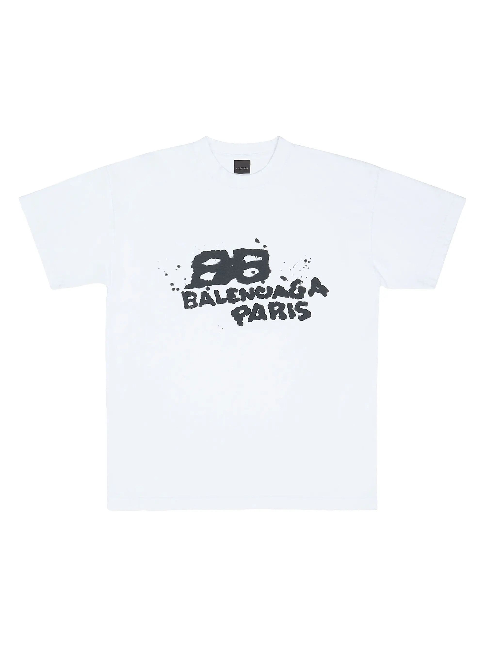 Balenciaga oc11z1125 Hand-Drawn BB Icon T-Shirt Medium Fit Size L / US 10 / IT 46 - 1 Thumbnail