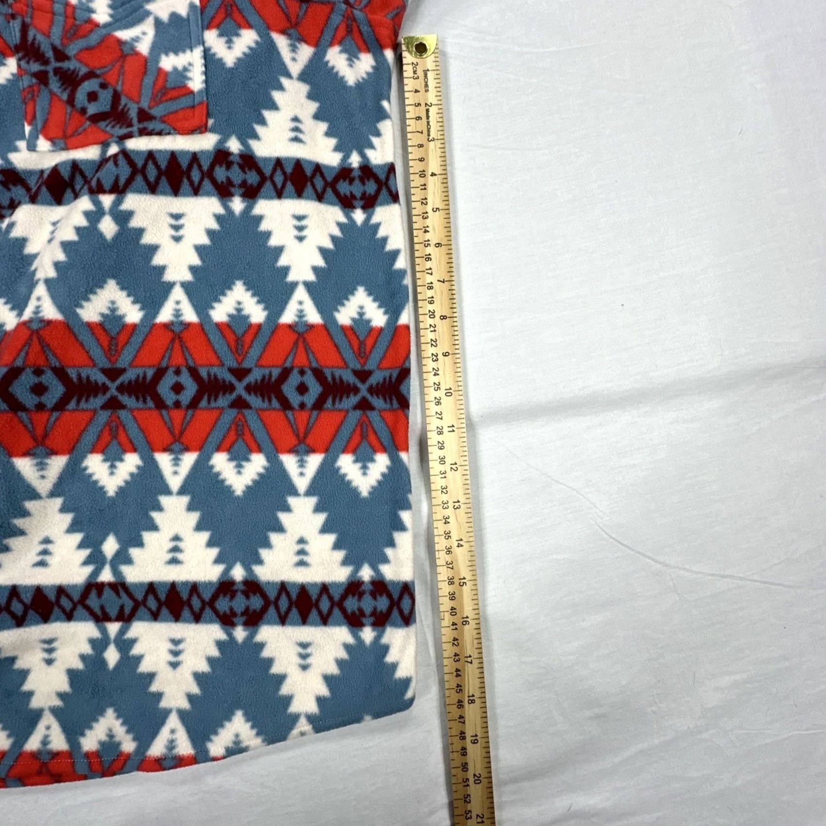Wrangler Wrangler Wrancher Button-Up Women's XL Shirt Geometric Aztec Southwest Multicolor Fleece Polyester Woolly Western Ranch Cowboys Mens? Size XL / US 12-14 / IT 48-50 - 5 Thumbnail