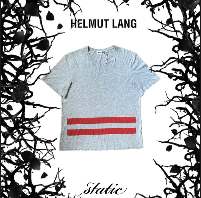 トップス HELMUT LANG RE PAINTED LINE T-SHIRTS Helmut Lang Helmut Lang Re-Edition Red Stripe T-Shirt. | Grailed