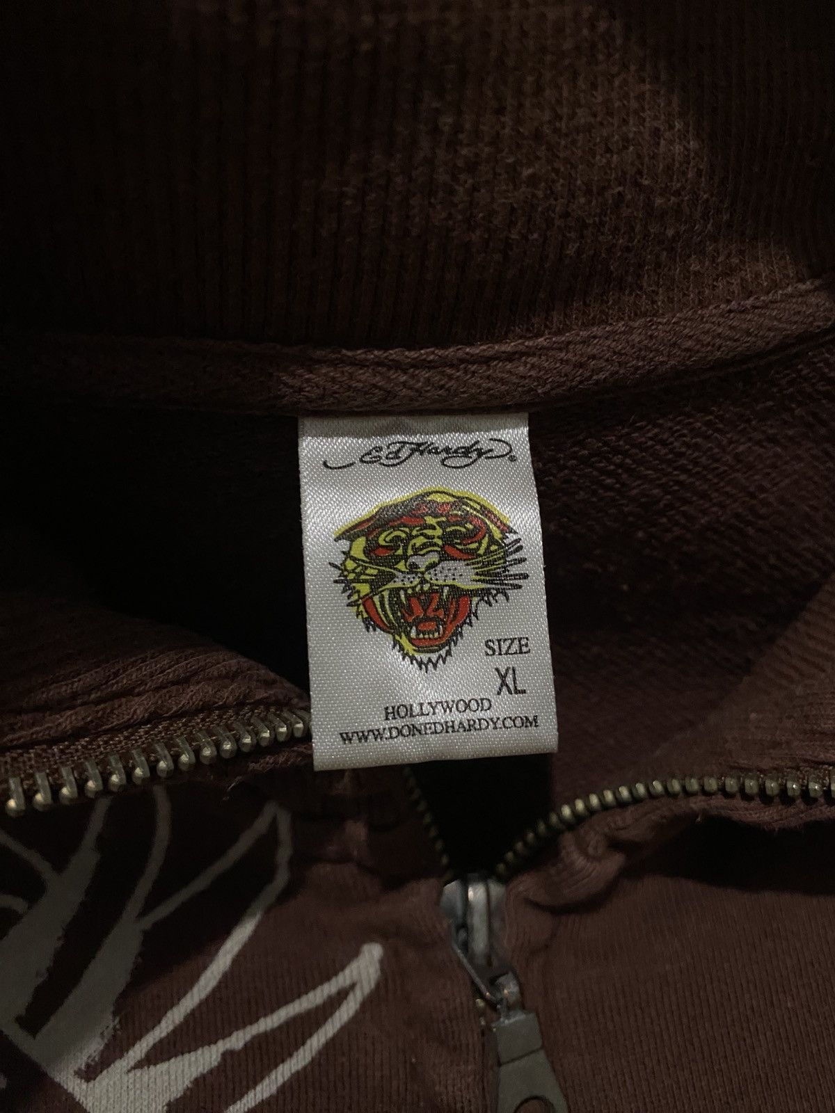 Vintage Ed Hardy Crewneck Zip y2k XL opium drip skull designs baggy Size US XL / EU 56 / 4 - 13 Thumbnail