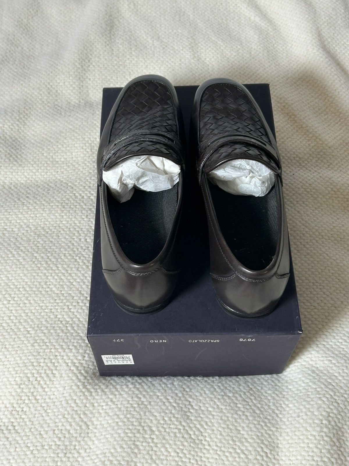 Bottega Veneta 2000s Vintage Bottega Veneta Intrecciato Leather Loafers Size US 7.5 / EU 40-41 - 2 Thumbnail