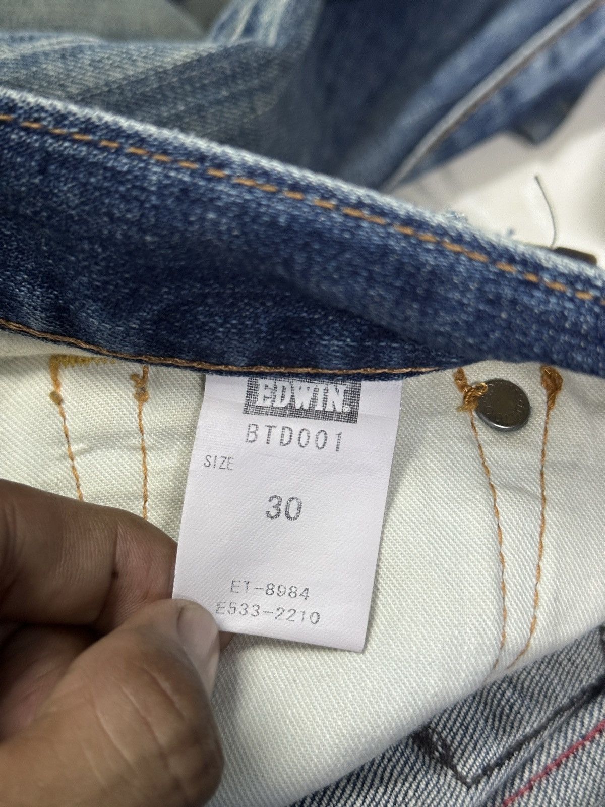 Kapital Flare 💥🎌 90s Style Edwin Blue Trip Buckle Back Size US 33 - 10 Thumbnail