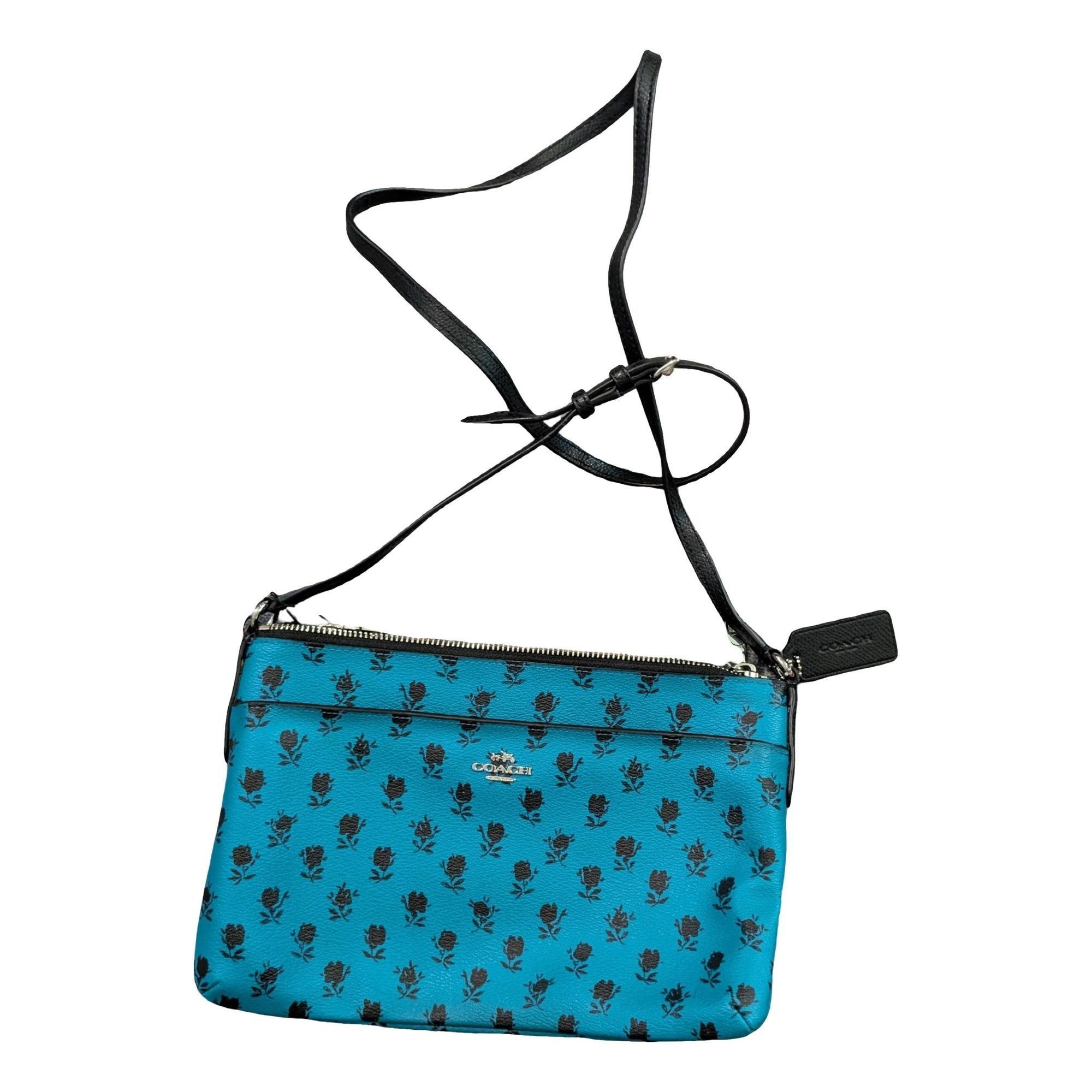 Coach blue leather smooth crossbody coach handbag Size ONE SIZE - 1 Thumbnail