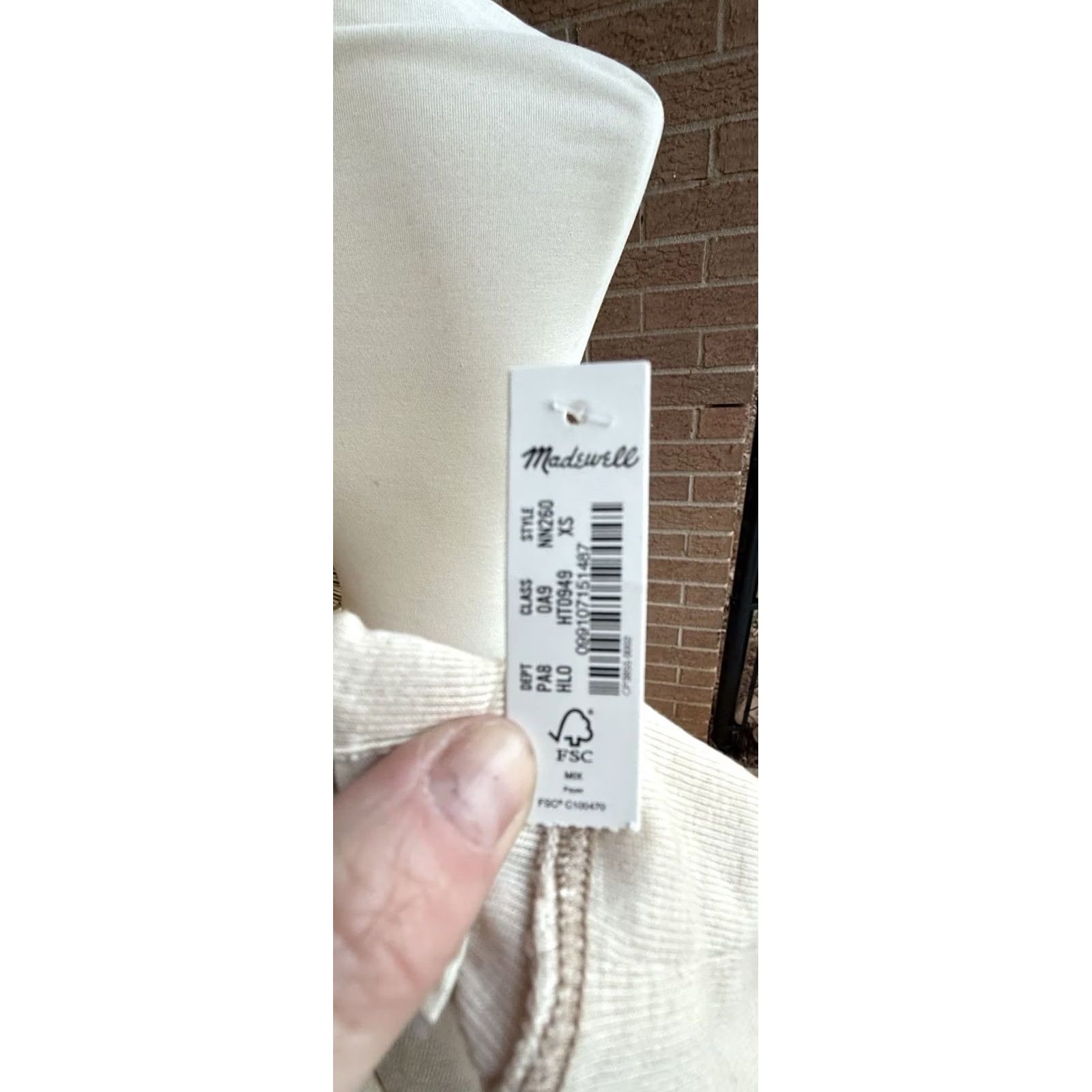 Madewell Madewell Ribbed Turtleneck Long Sleeve Top Women’s XS Oat Beige Knit Slim Ribbed Neckline Size XS / US 0-2 / IT 36-38 - 5 Thumbnail