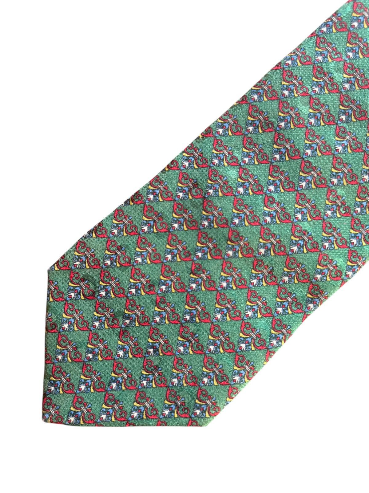 Other Paolo Negrato Vintage Green Silk Foulard Tie Size ONE SIZE - 3 Thumbnail