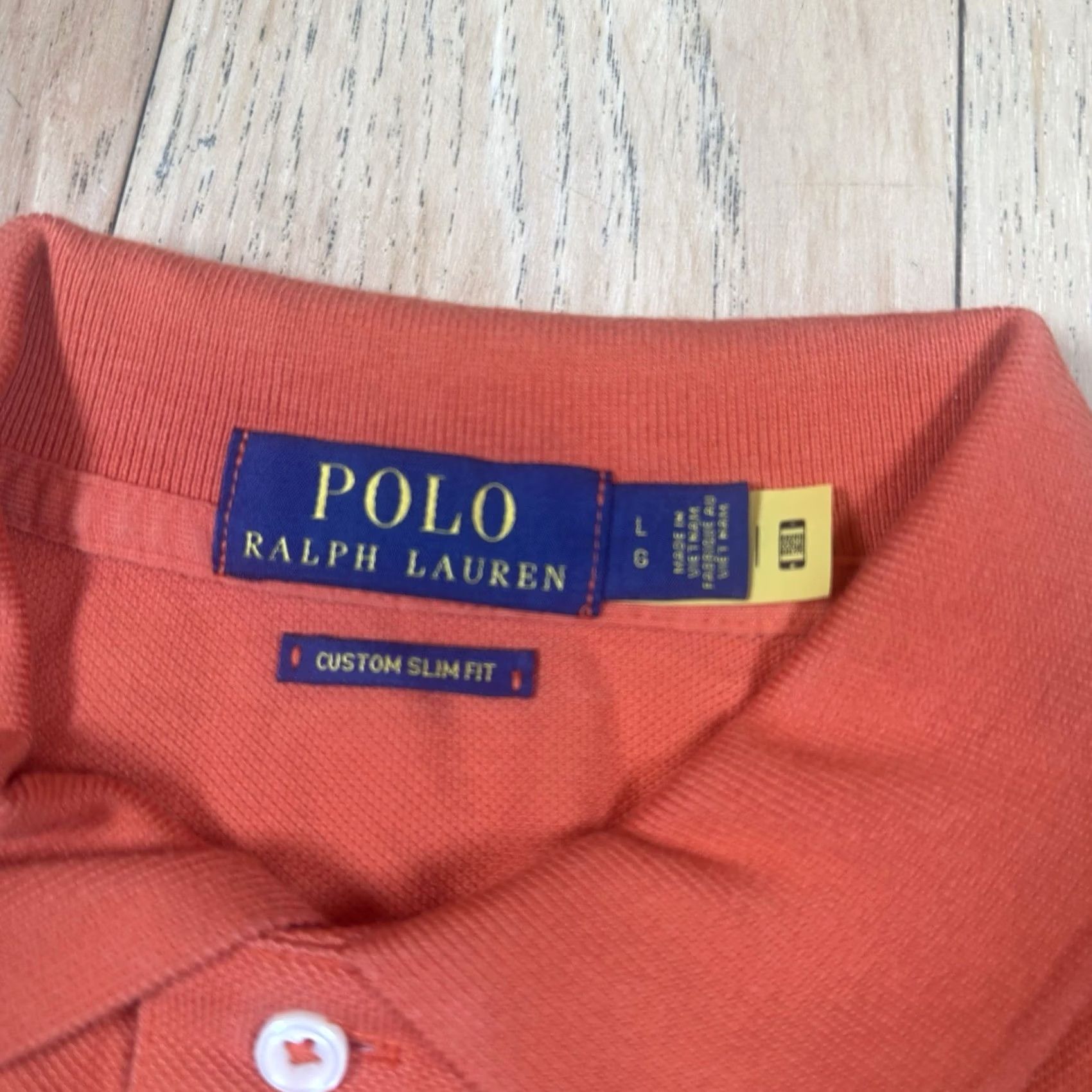 Ralph Lauren Ralph Lauren Polo Shirt Mens Large Orange Short Sleeve Slim Fit Bear Size US L / EU 52-54 / 3 - 5 Thumbnail