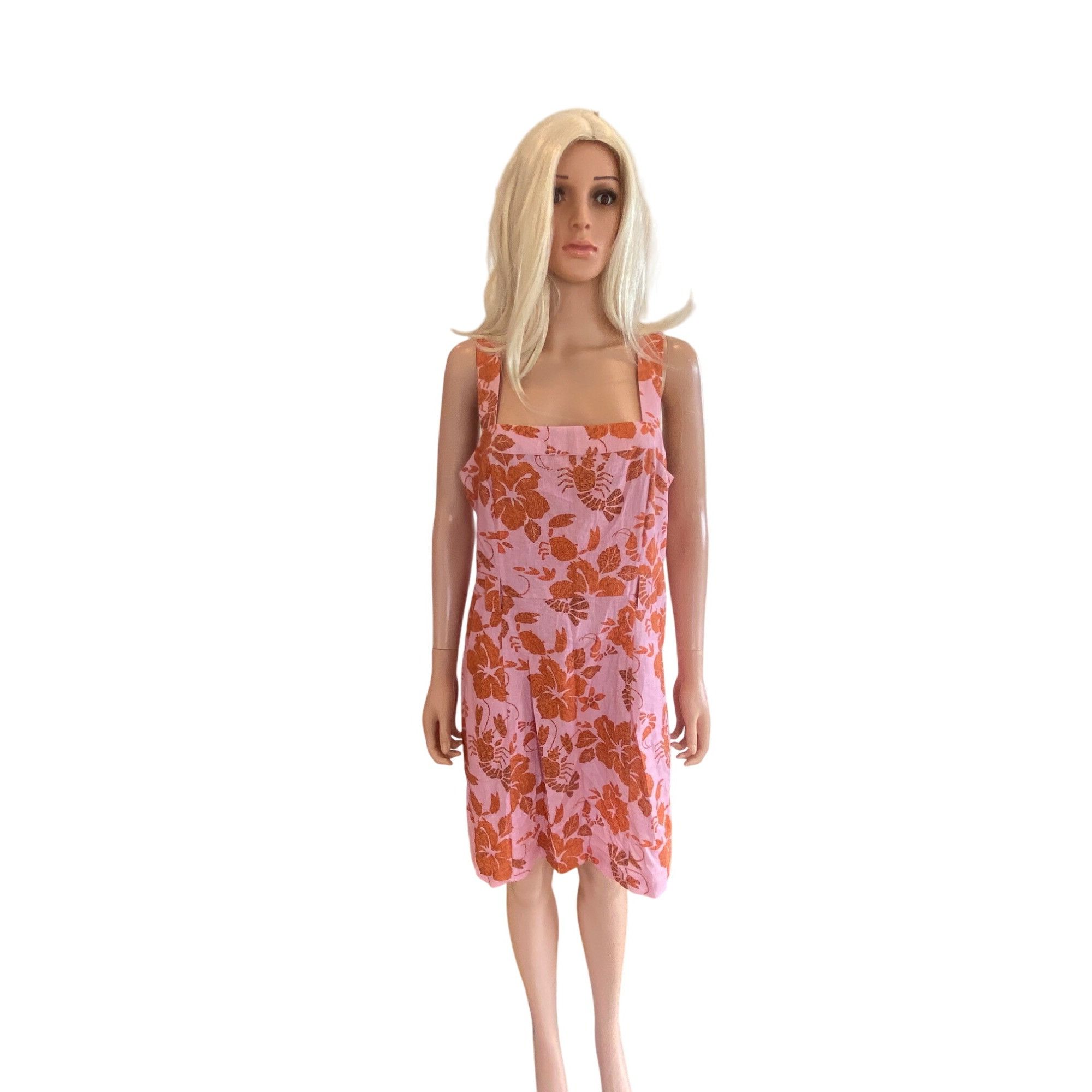 Farm Rio NWT Farm Rio Lobster Floral Mini Dress w/ pockets Large MSRP Size L / US 10 / IT 46 - 14 Thumbnail