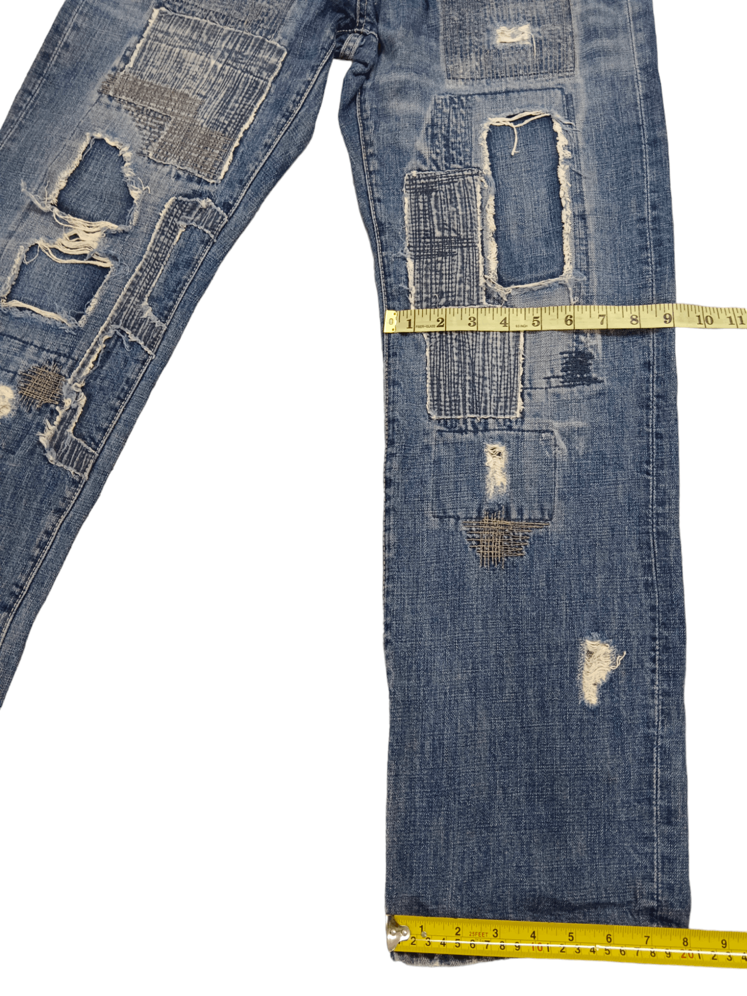 Global Work FYE🔥Global Work Patchwork Distressed Denim Size US 30 / EU 46 - 8 Thumbnail