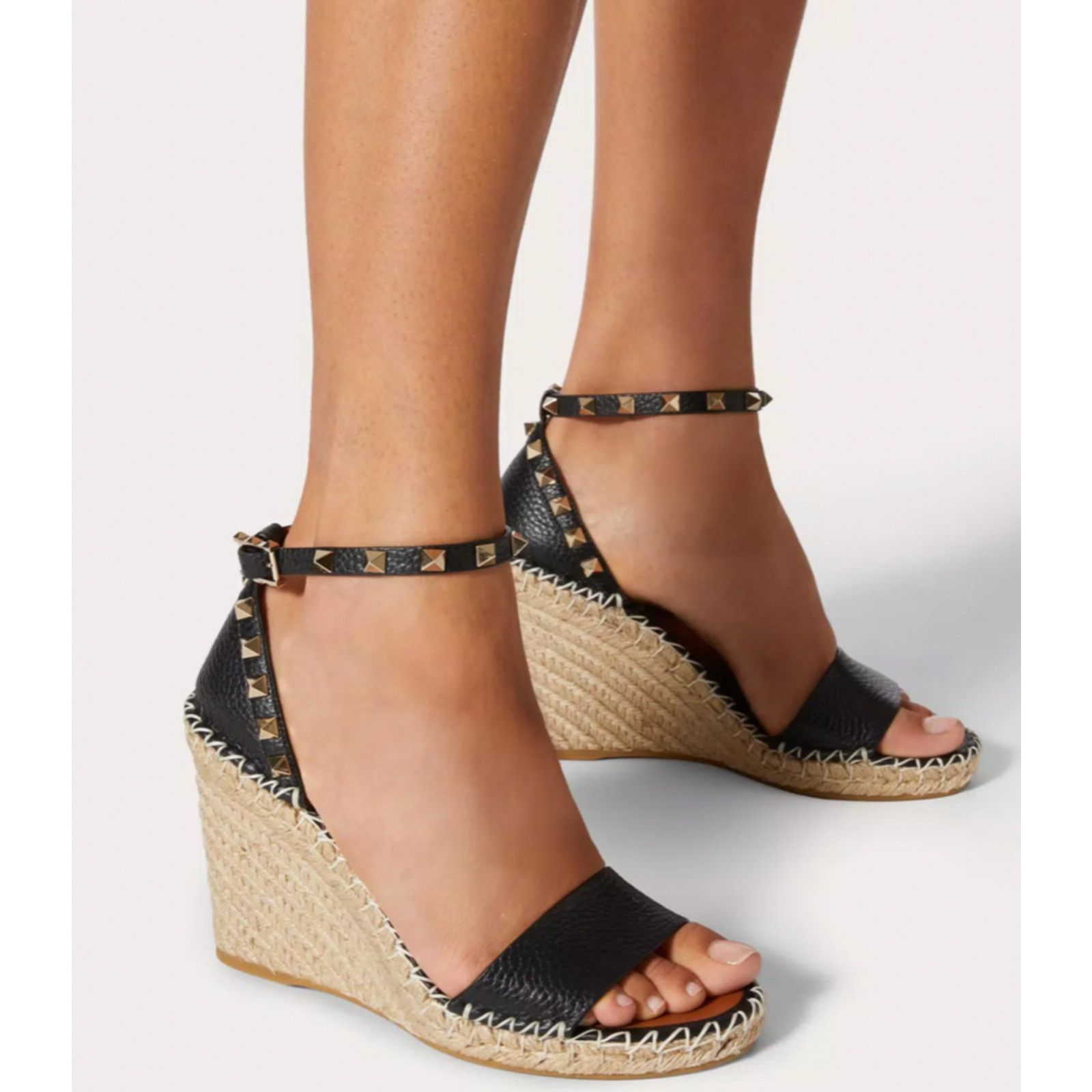Valentino Rockstud Ankle Strap Platform Wedge Sandal Heel 41 Size US 11 / IT 41 - 3 Thumbnail