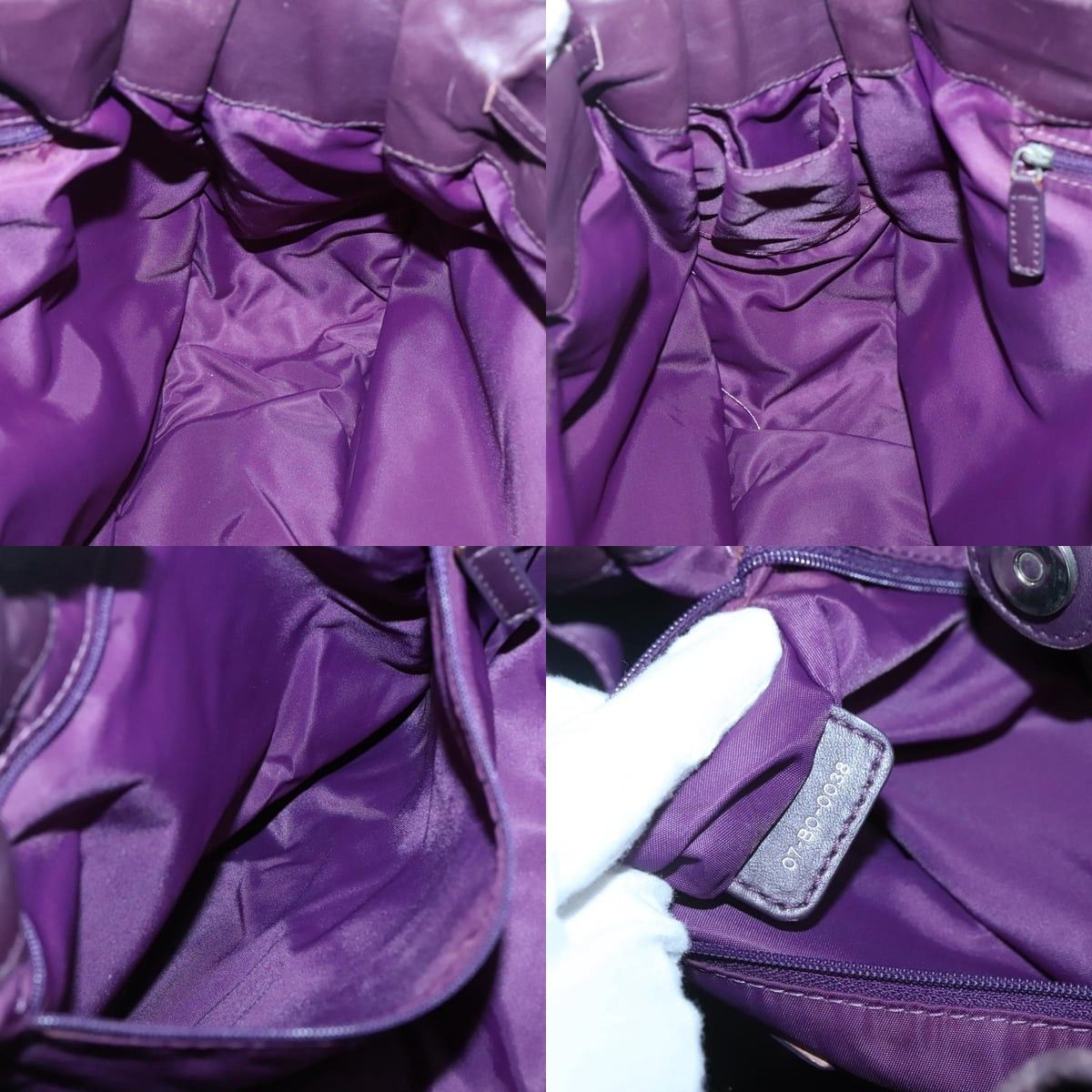 Dior DIOR Canage Tote Bag Nylon Purple Silver Size ONE SIZE - 12 Thumbnail