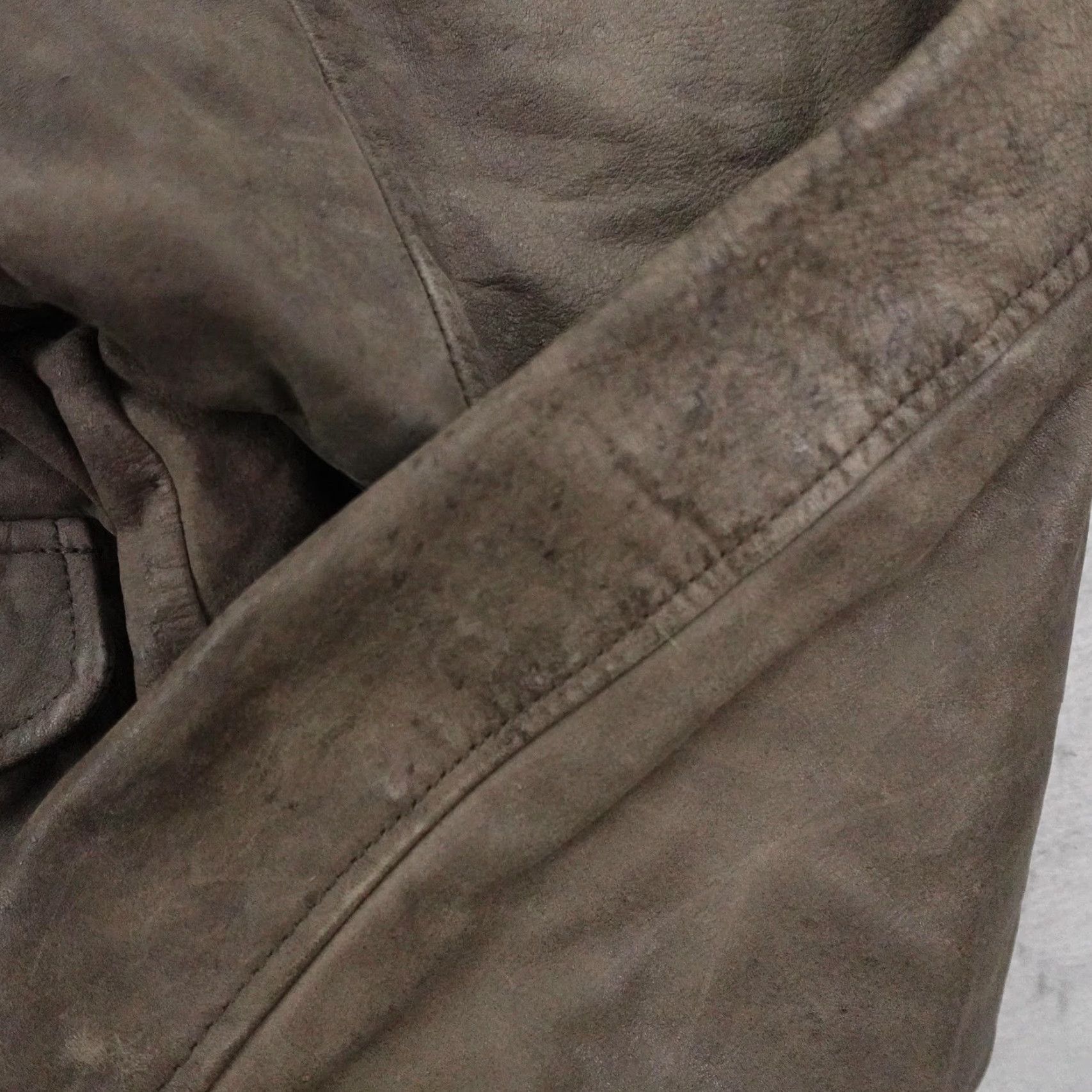 Vintage VINTAGE Hunt Club Jacket Mens 42R Tall Brown Leather Bomber Camo Lined Coat Size US XS / EU 42 / 0 - 4 Thumbnail