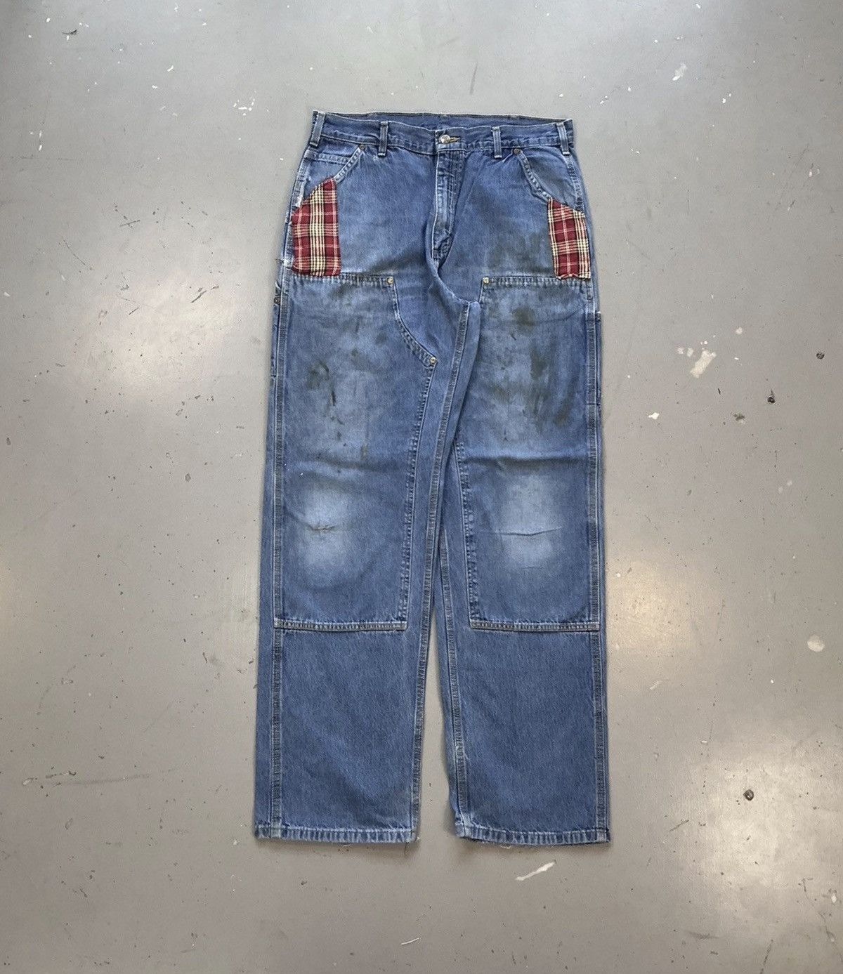 Carhartt Vintage super thrashed carhartt double knee denim Size US 34 / EU 50 - 1 Thumbnail