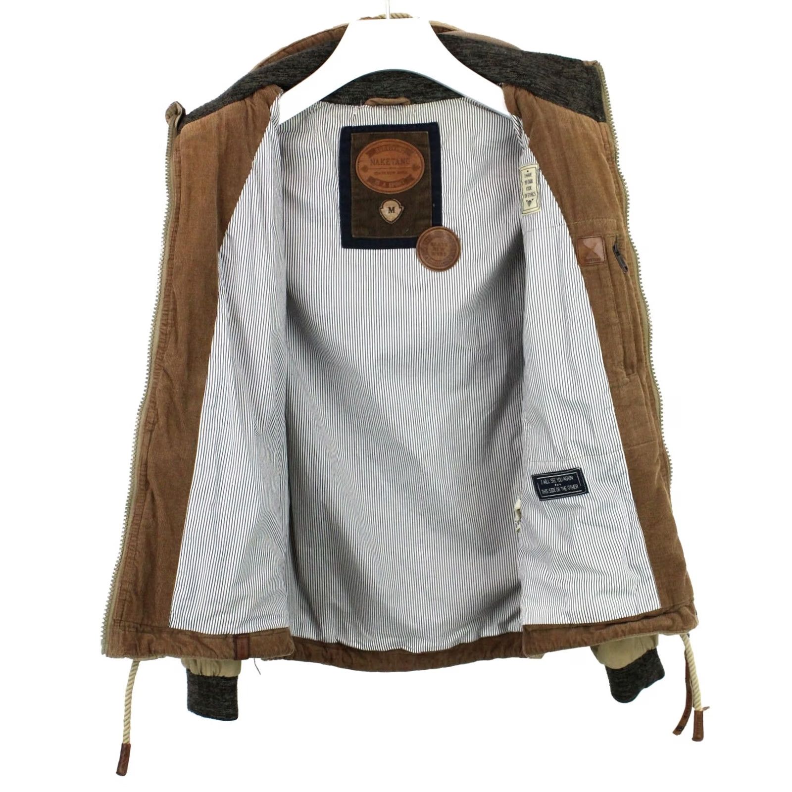 Vintage Naketano Jacket Women's Beige MEDIUM Hooded Full Zip Lightweight Size M / US 6-8 / IT 42-44 - 4 Thumbnail