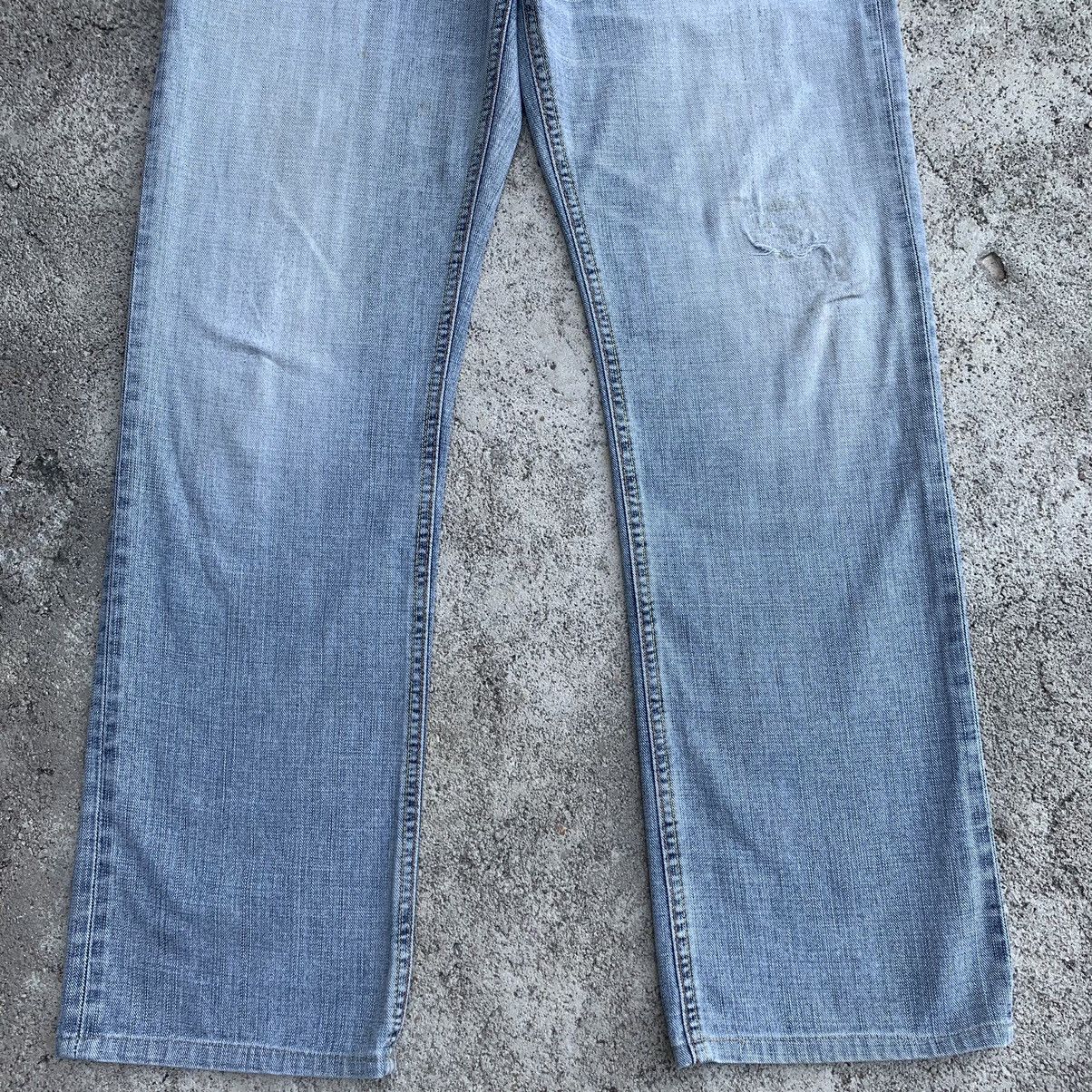Japanese Brand Vintage 90s Era Japan Edwin Blue Washed Distressed Jeans W34 Size US 34 / EU 50 - 4 Thumbnail