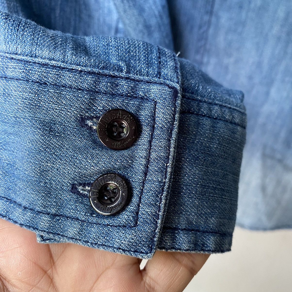 LIZ LISA LIZ LISA döll Light Blue Denim High-Collar Shirt Size M / US 6-8 / IT 42-44 - 6 Thumbnail