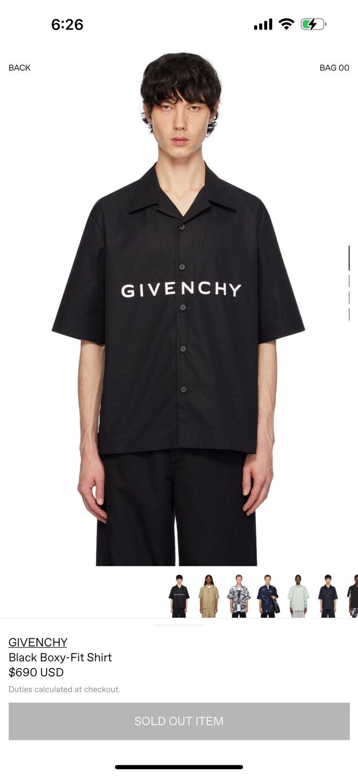 Givenchy Givenchy Logo Printed Short-Sleeved Shirt Size US M / EU 48-50 / 2 - 6 Thumbnail