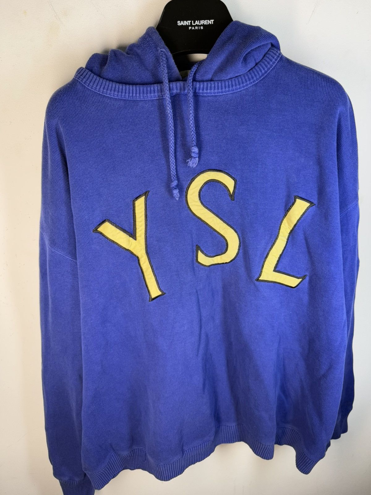 Yves Saint Laurent Big Logo YSL Hoodie Sweatshirt Rare YSL Sweater Size US XL / EU 56 / 4 - 24 Thumbnail