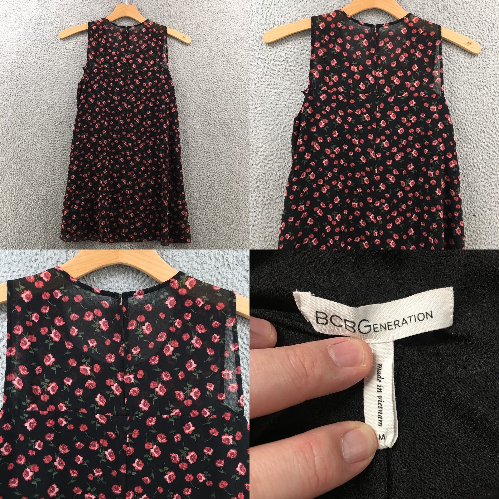 BCBGeneration BCBGeneration A Line Midi Dress Womens M Multicolor Floral Sleeveless Casual Size M / US 6-8 / IT 42-44 - 8 Thumbnail