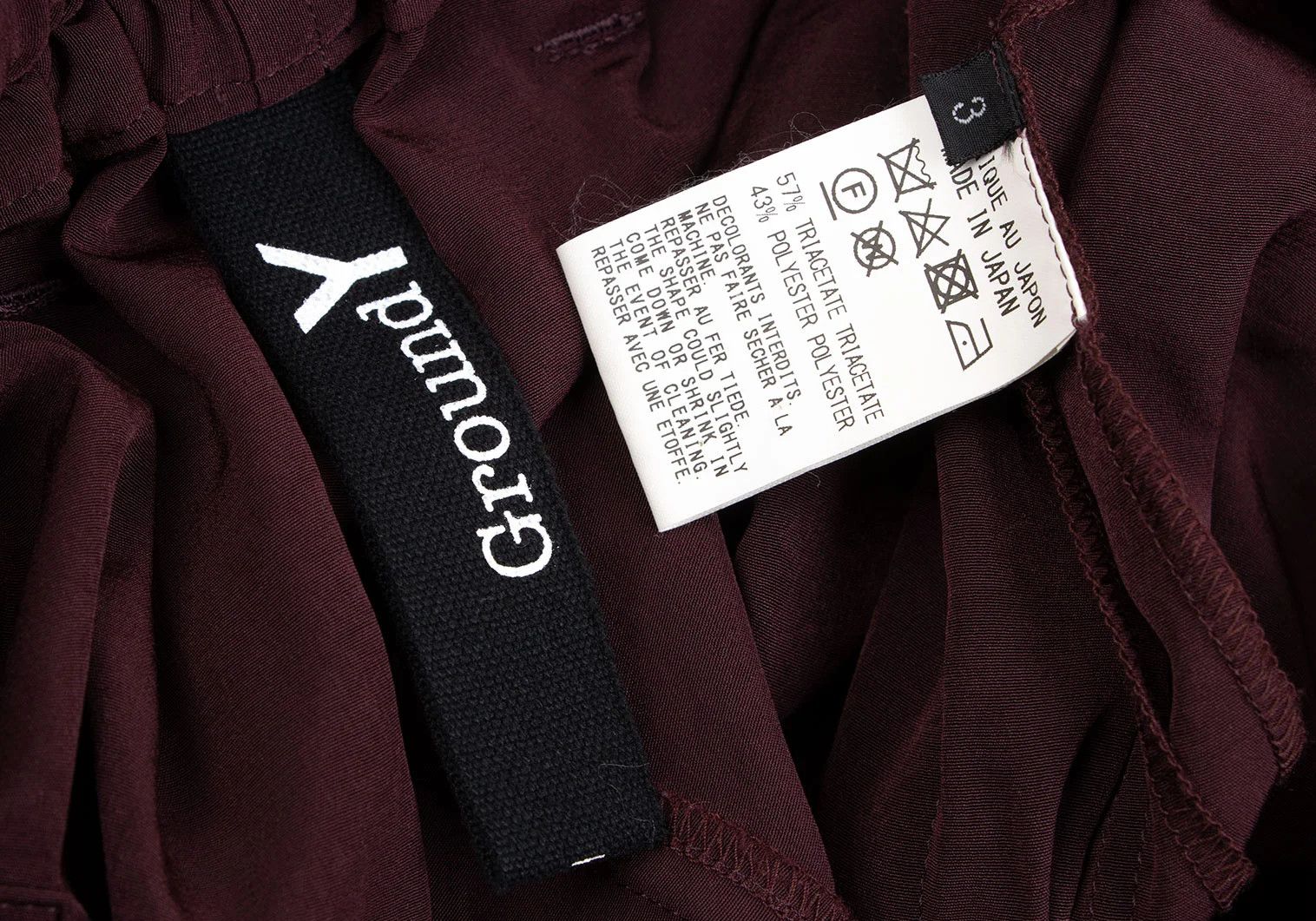 Yohji Yamamoto Acetate-Poly Side Disassemble Pants in Bordeaux Size US 34 / EU 50 - 14 Thumbnail