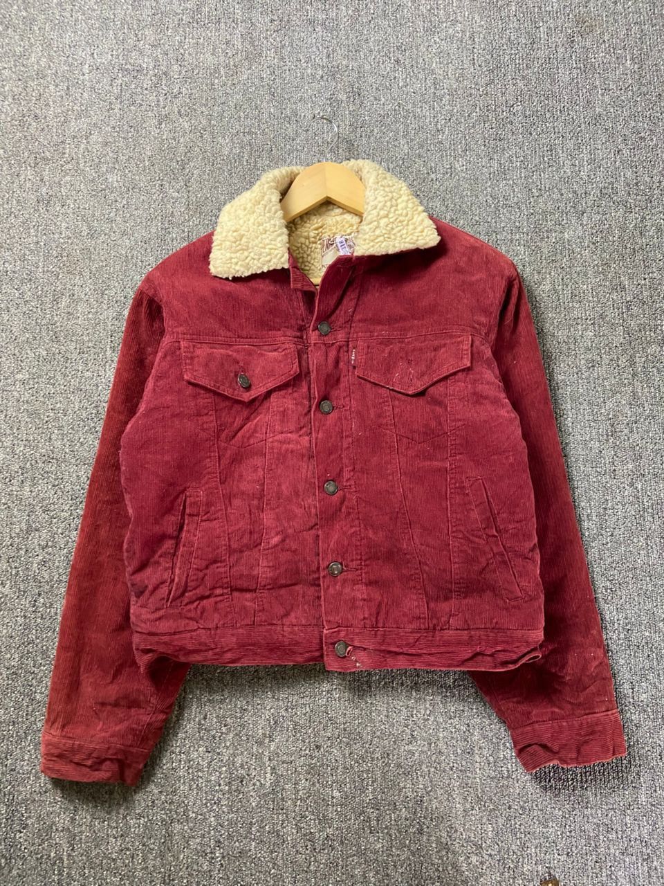 Japanese Brand Permit Western Corduroy Jacket with Sherpa Lining (205) Size US XXS / EU 40 - 1 Thumbnail