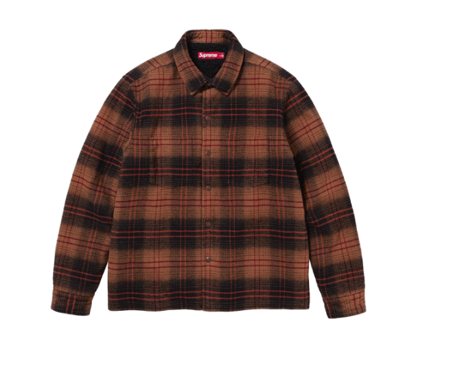 Supreme Supreme Lined Flannel Snap Shirt Black • L | Grailed