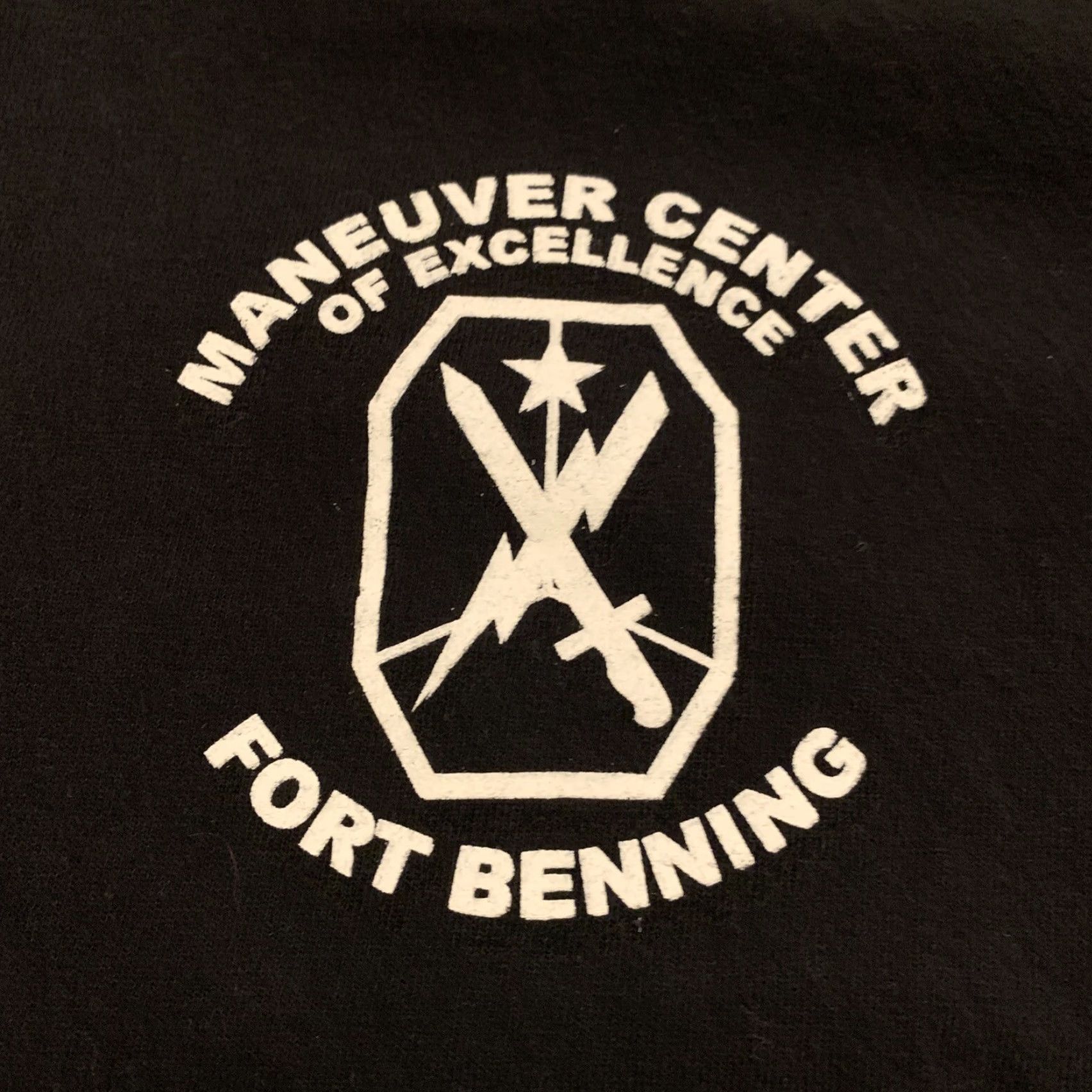 Vintage U.S Army Maneuver Center of Excellence Fort Benning "Spartans" T Shirt Size M Men Black Crew Neck Long Sleeve Cotton Knit Graphic Print Vintage No Size US M / EU 48-50 / 2 - 3 Thumbnail