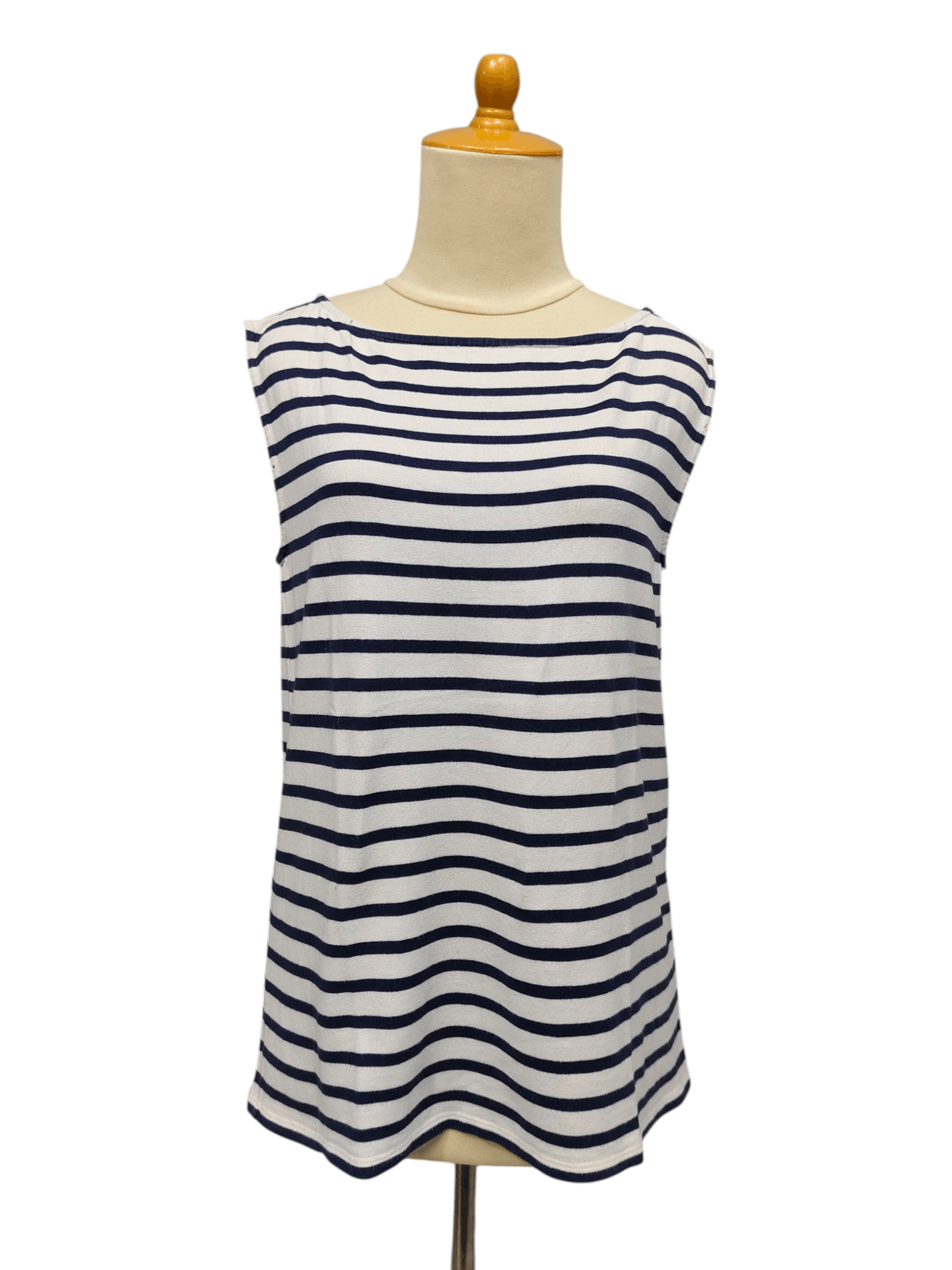 Saint Laurent Paris Saint Laurent- Classic Nautical Breton Stripe Sleveeless Top Size L / US 10 / IT 46 - 1 Thumbnail