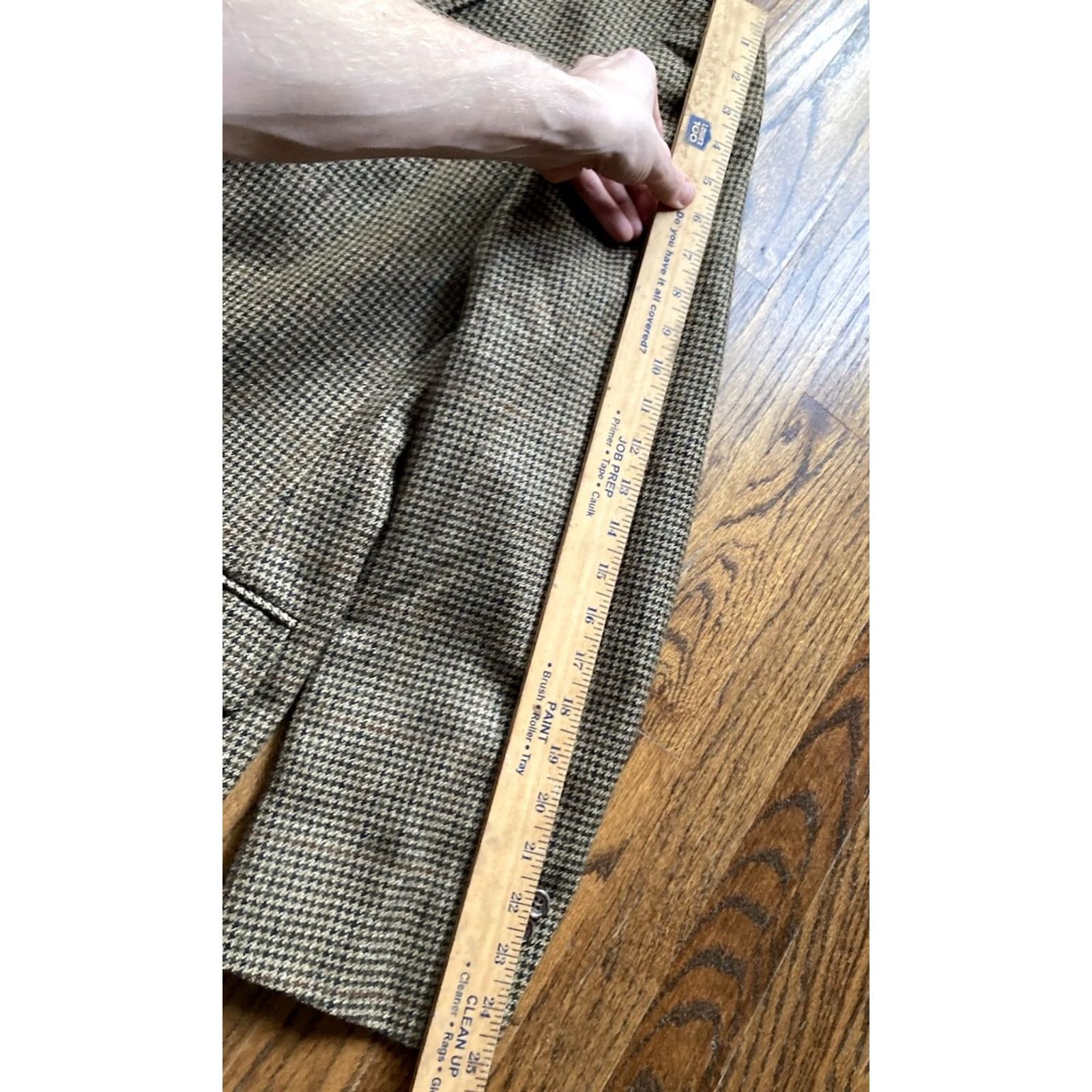 Brooks Brothers VINTAGE Brooks Brothers Mens Beige Houndstooth Lambswool Jacket Blazer Sport Coat 44R Size 44R - 5 Thumbnail