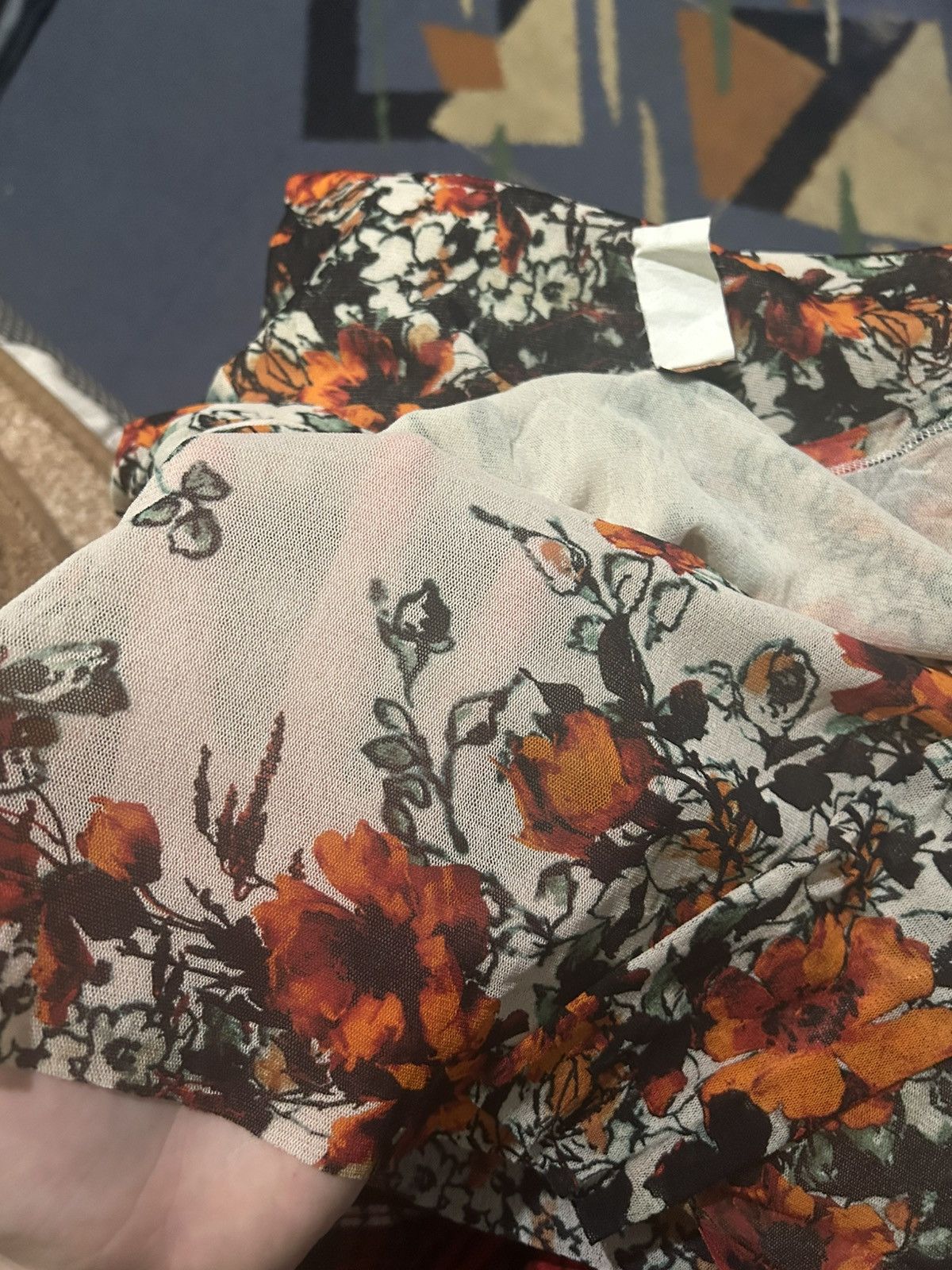 Jean Paul Gaultier Jean Paul Gaultier Soleil Floral Printed Mesh T-shirt Size M Size M / US 6-8 / IT 42-44 - 10 Thumbnail
