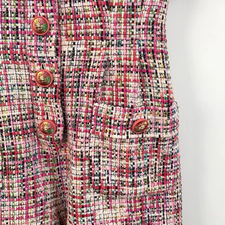 Chanel ChanelColorful cotton tweed braided lapel short-sleeved jum Size XS / US 0-2 / IT 36-38 - 4 Thumbnail