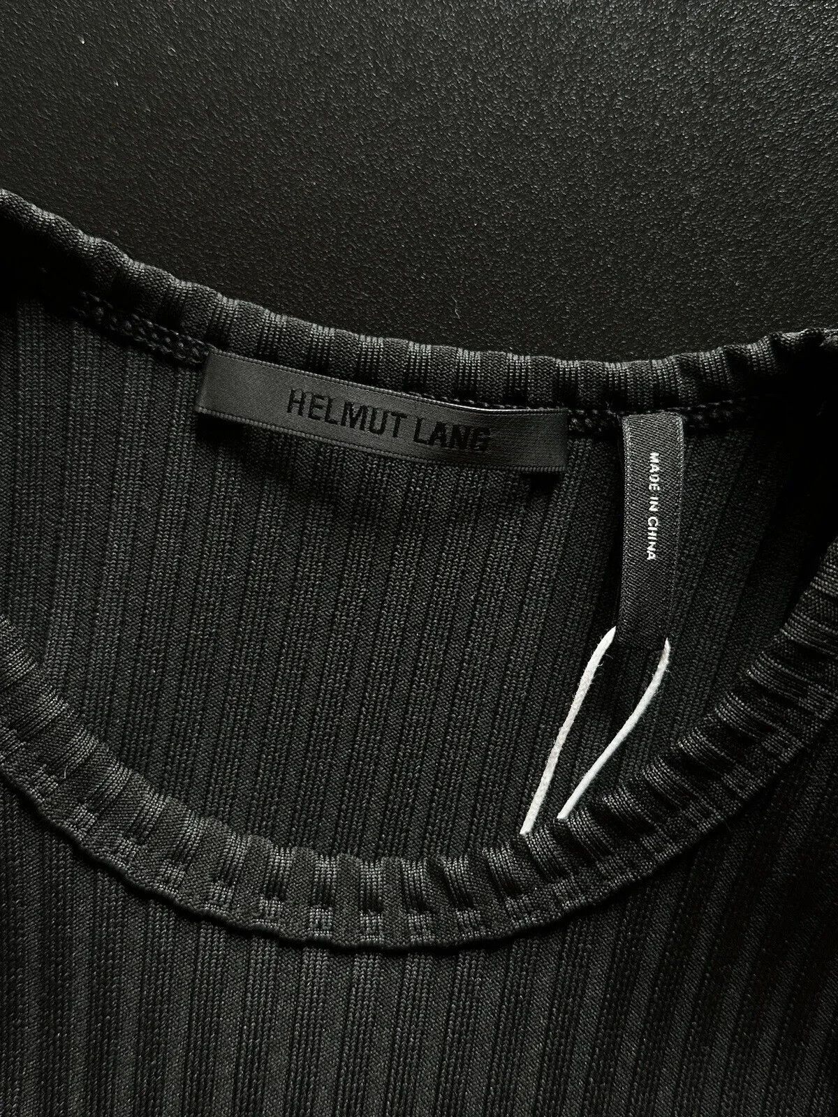 Helmut Lang NEW Helmut Lang Ribbed Crop Tank Top Womens Black Size XS Size XS / US 0-2 / IT 36-38 - 4 Thumbnail