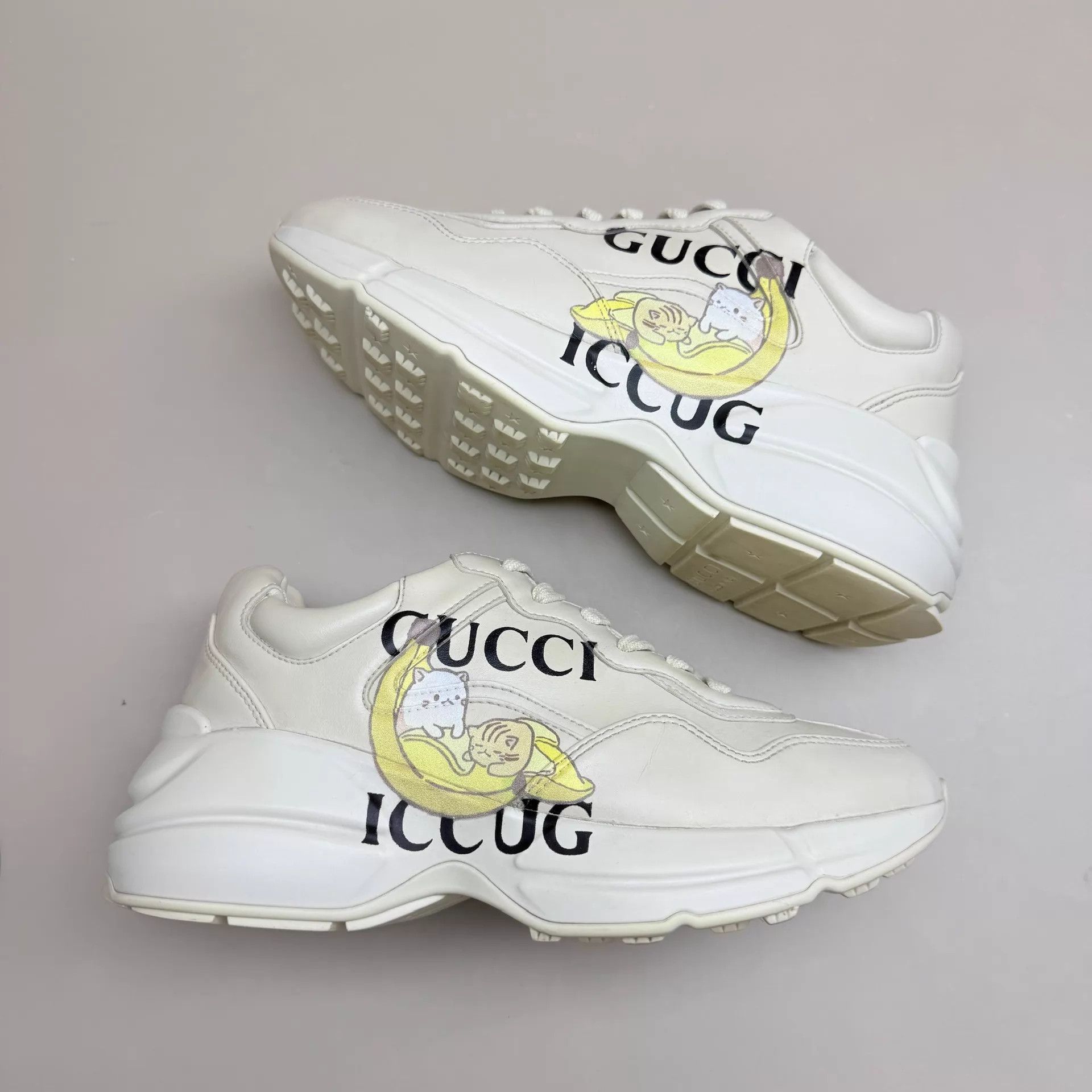 Gucci GUCCI Banana Cat Print Dad Sneaker 36.5 99 New Size US 6 / IT 36 - 4 Thumbnail