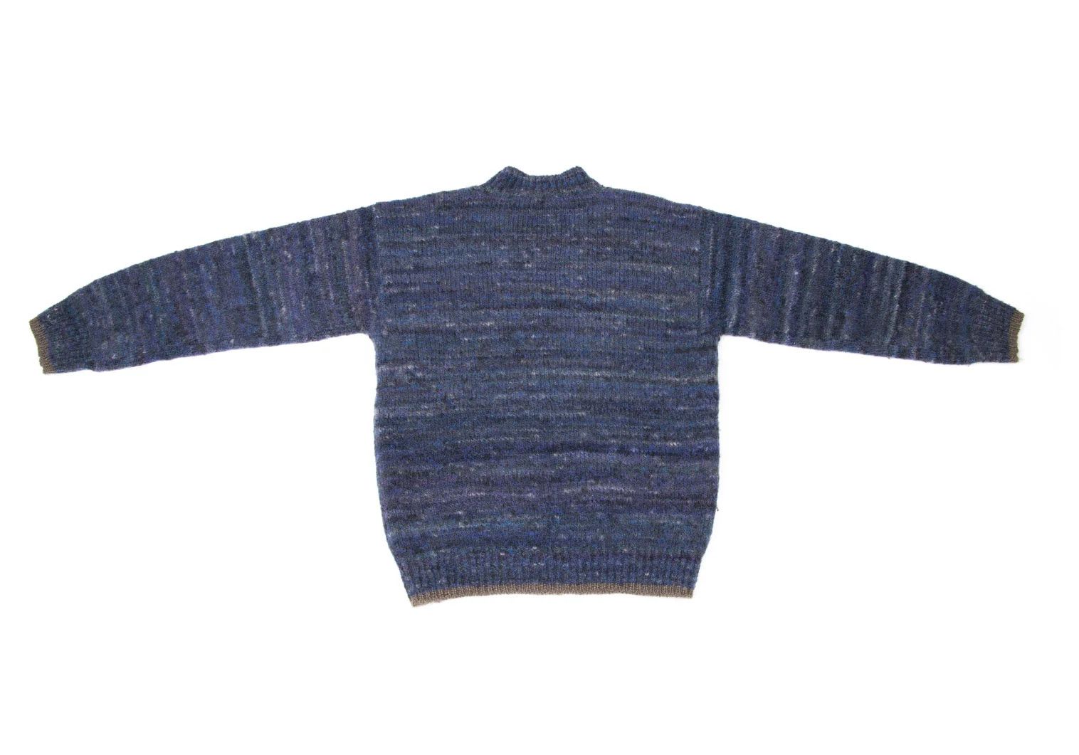 Issey Miyake Wool Nylon Mix Color Knit Sweater in Blue, Size M Size US M / EU 48-50 / 2 - 9 Thumbnail