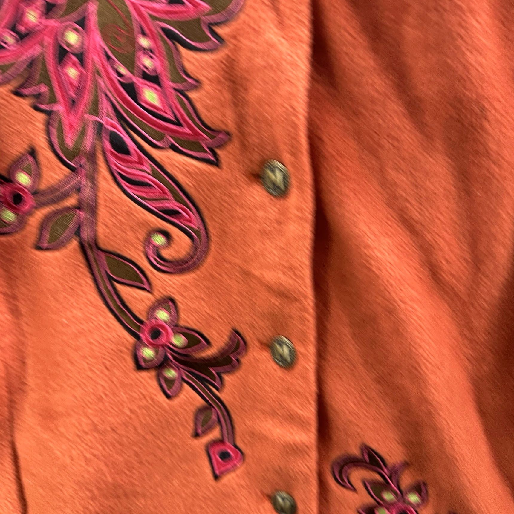 Bob Mackie VINTAGE Bob Mackie Coat Womens M Orange Wearable Art Floral Mid-Length Overcoat Autumn Winter Casual Mens Women’s Size M / US 6-8 / IT 42-44 - 7 Thumbnail