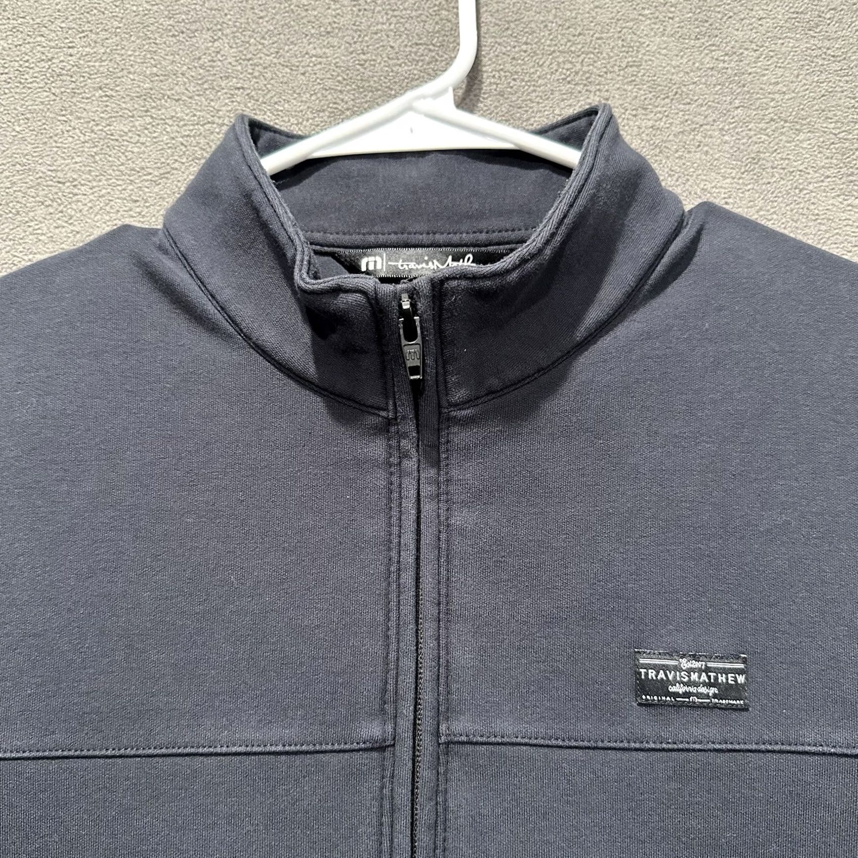 TravisMathew Travis Mathew Sweatshirt Mens Small Blue Full Zip Mock Neck Koozie 2.0 Jacket Size US S / EU 44-46 / 1 - 4 Thumbnail