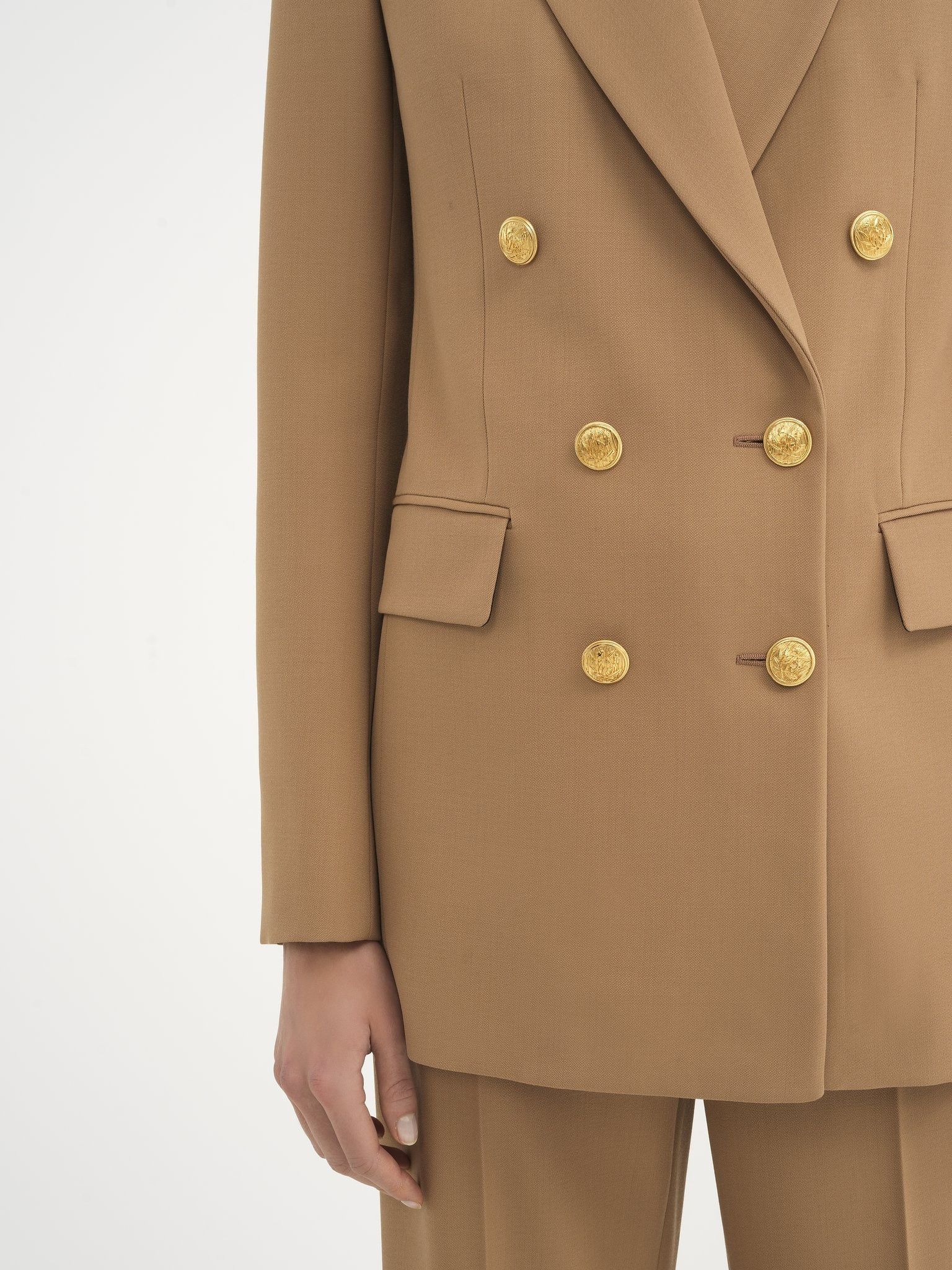 Chloe o1loc1c11025 Tailored Jacket in Coconut Brown Size S / US 4 / IT 40 - 6 Thumbnail