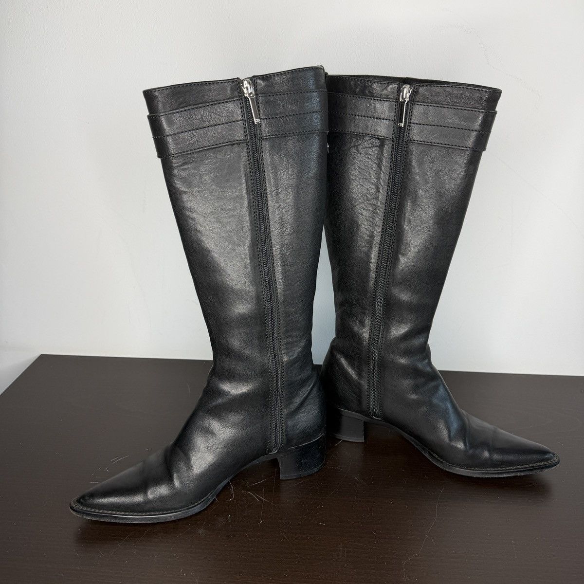 Dior Christian Dior Boots High Black Leather Size US 7 / IT 37 - 11 Thumbnail