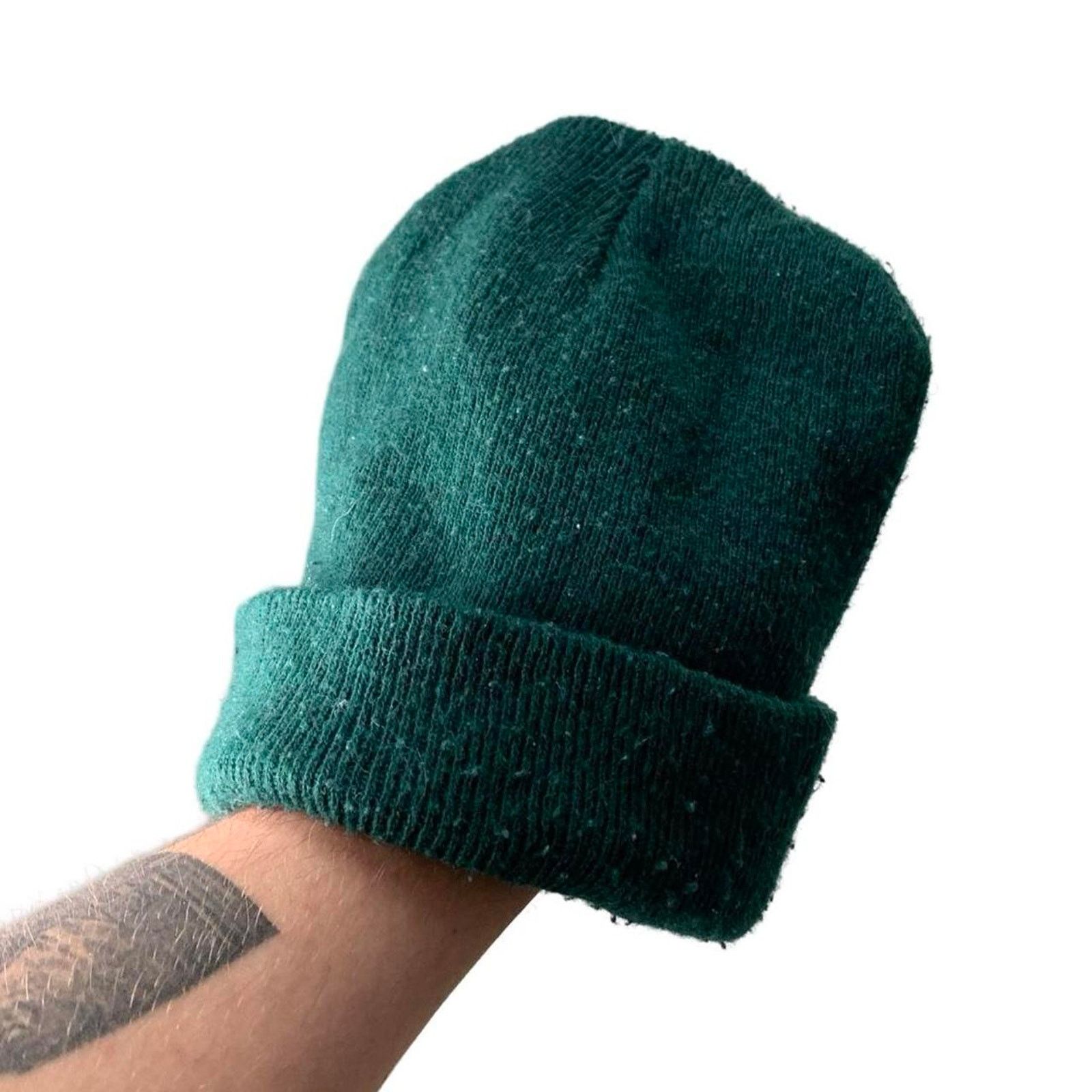Vintage Vintage 90s Embroidered Green John Deer Knit Beanie Size ONE SIZE - 3 Thumbnail