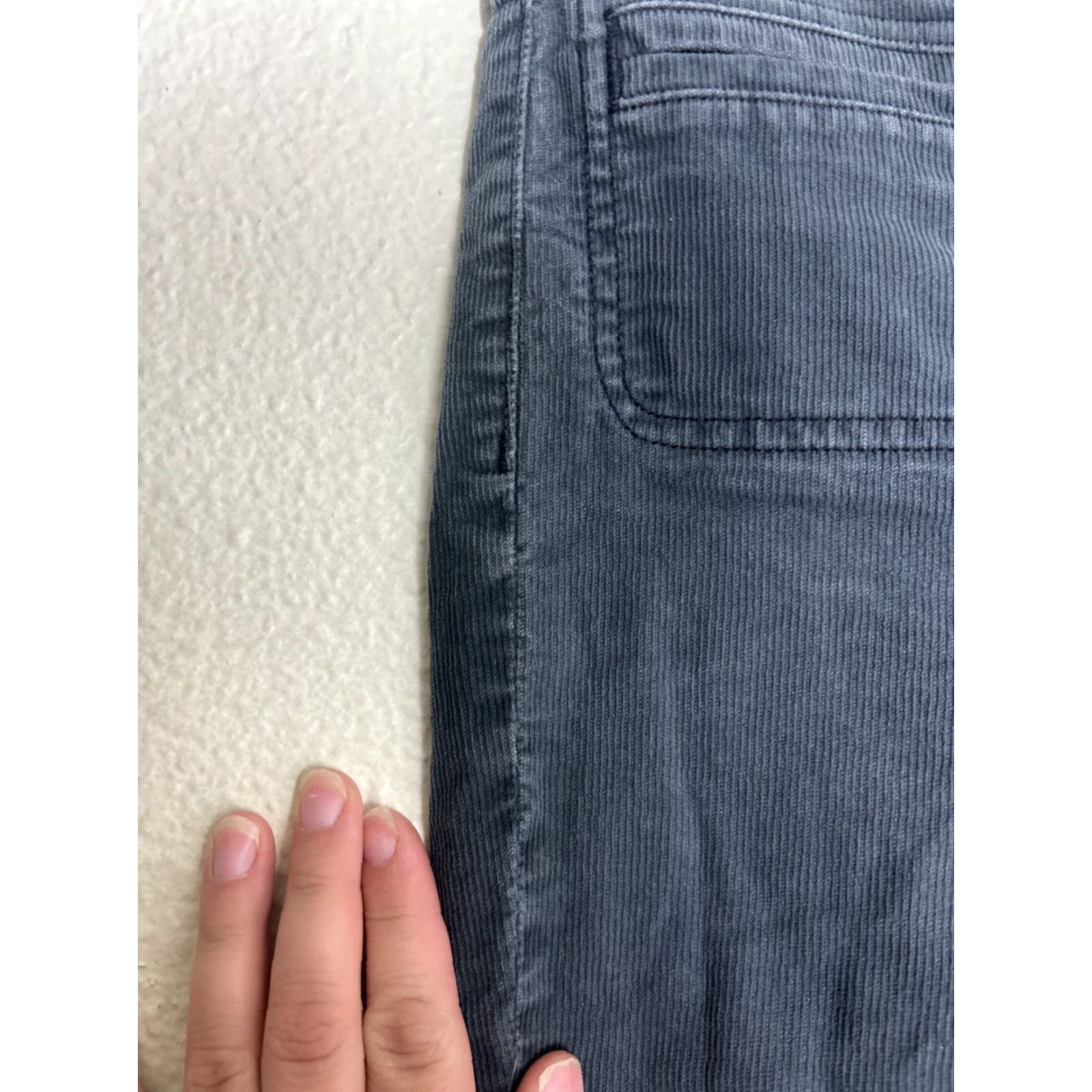 American Eagle Outfitters American Eagle Pants Super Hi Rise Flare Gray Corduroy Button Fly Womens Sz 0 Size 25" / US 0 / IT 36 - 6 Thumbnail