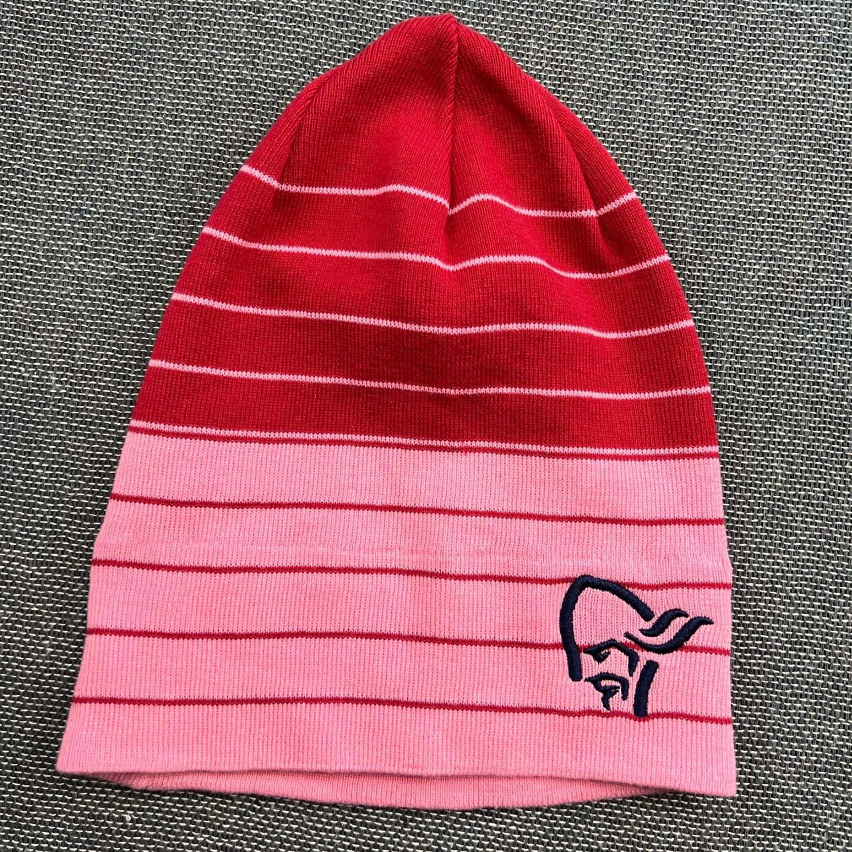 Pinko Norrona /29 Light Cotton Womens Beanie Hat Striped Geranium Pink Multicolor Knit Cotton Long Striped Beanie Womens Size ONE SIZE - 2 Thumbnail